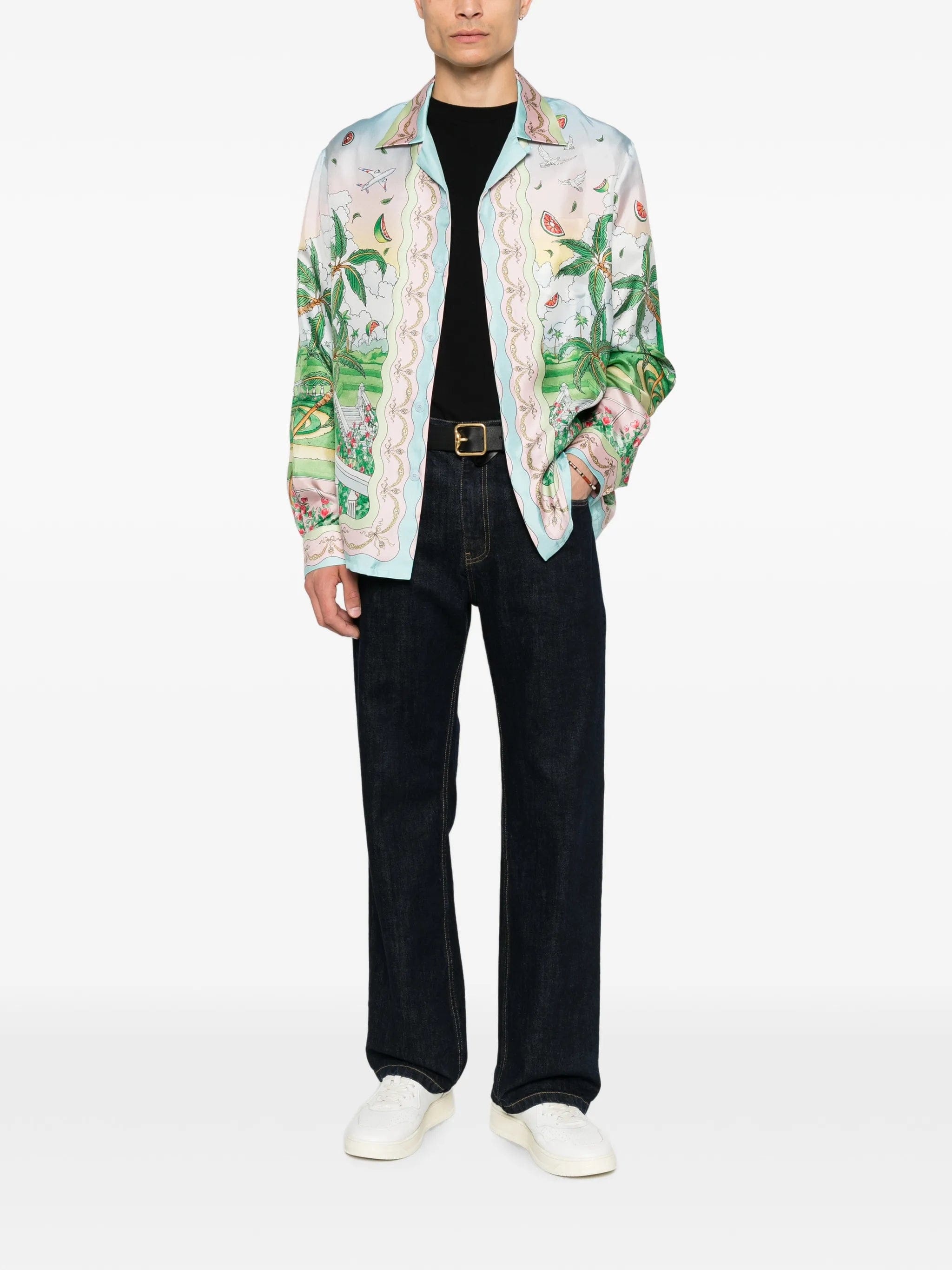 Casablanca Ladurée tree - print shirt