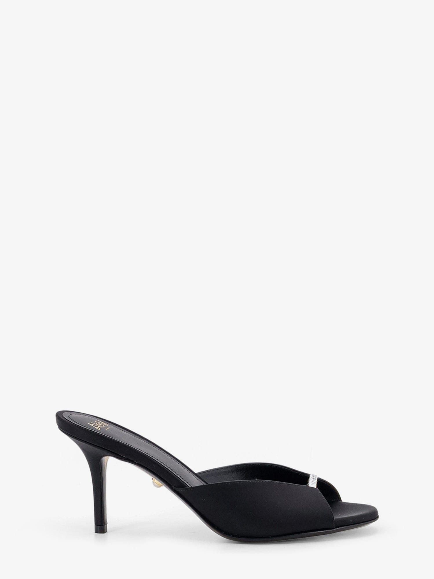 ALEVI` Luana satin sandals with rhinestone detail on the front