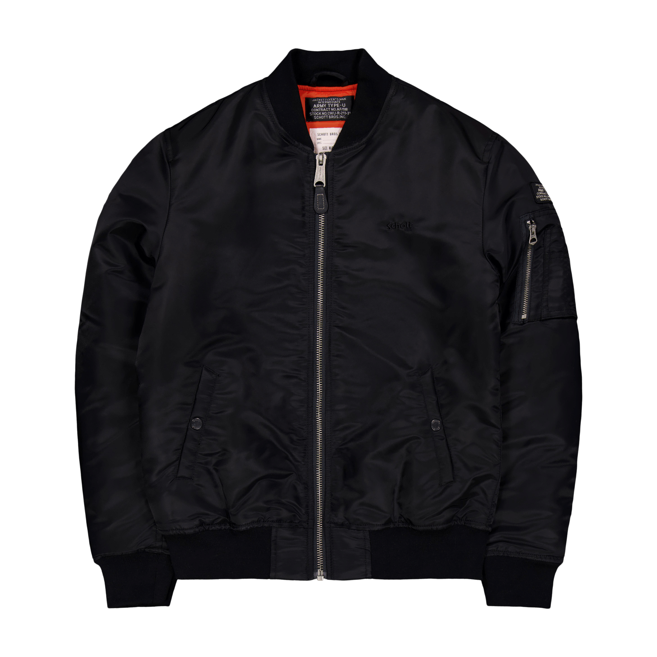 Schott NYC Jacket Bomber Schott Nylon Eco Black