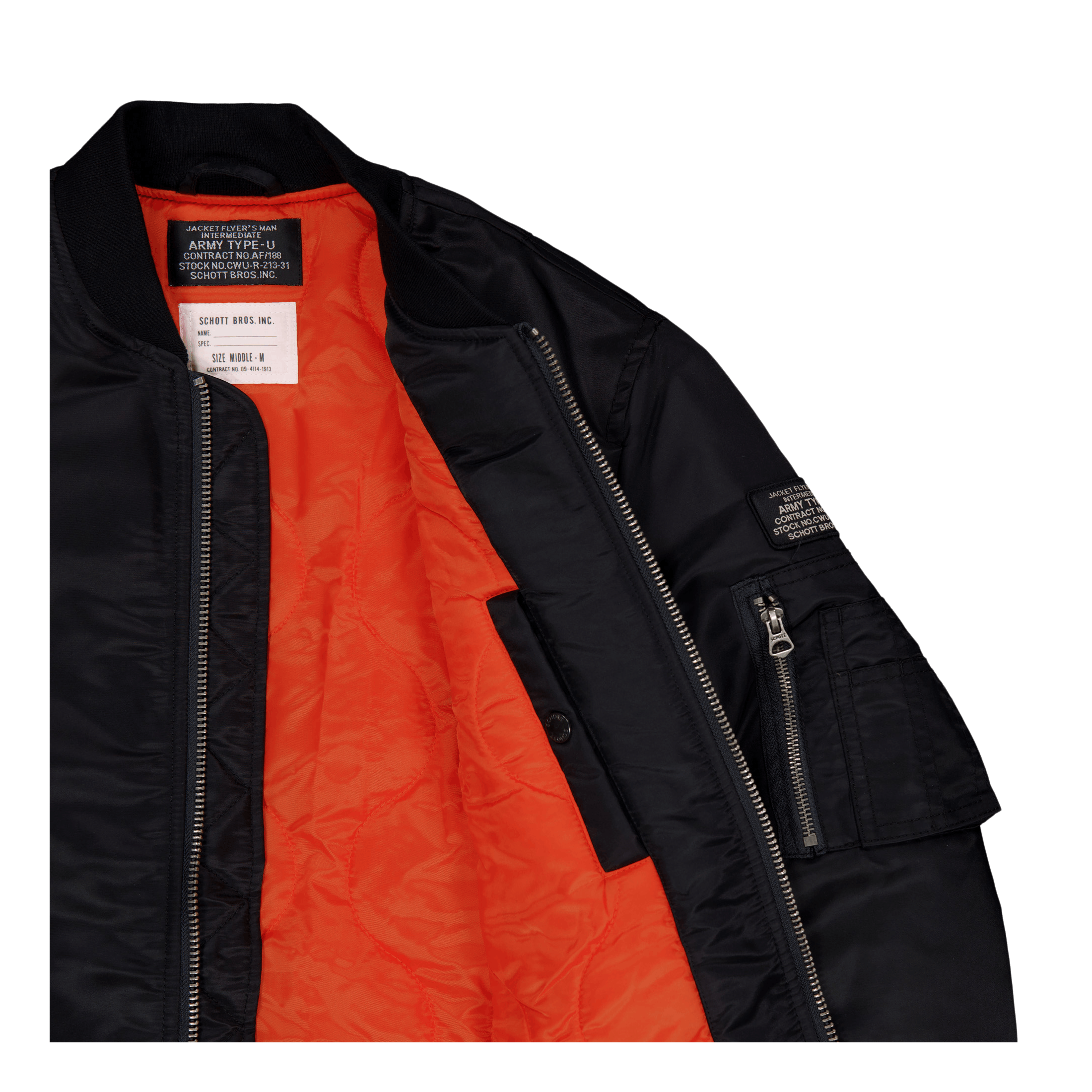 Schott NYC Jacket Bomber Schott Nylon Eco Black
