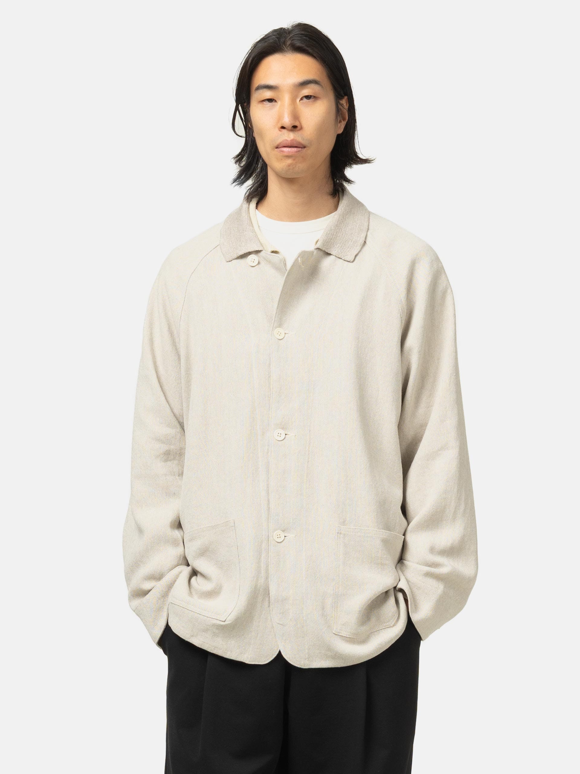 Batoner Ochiwata Linen Hopsack Coverall Natural
