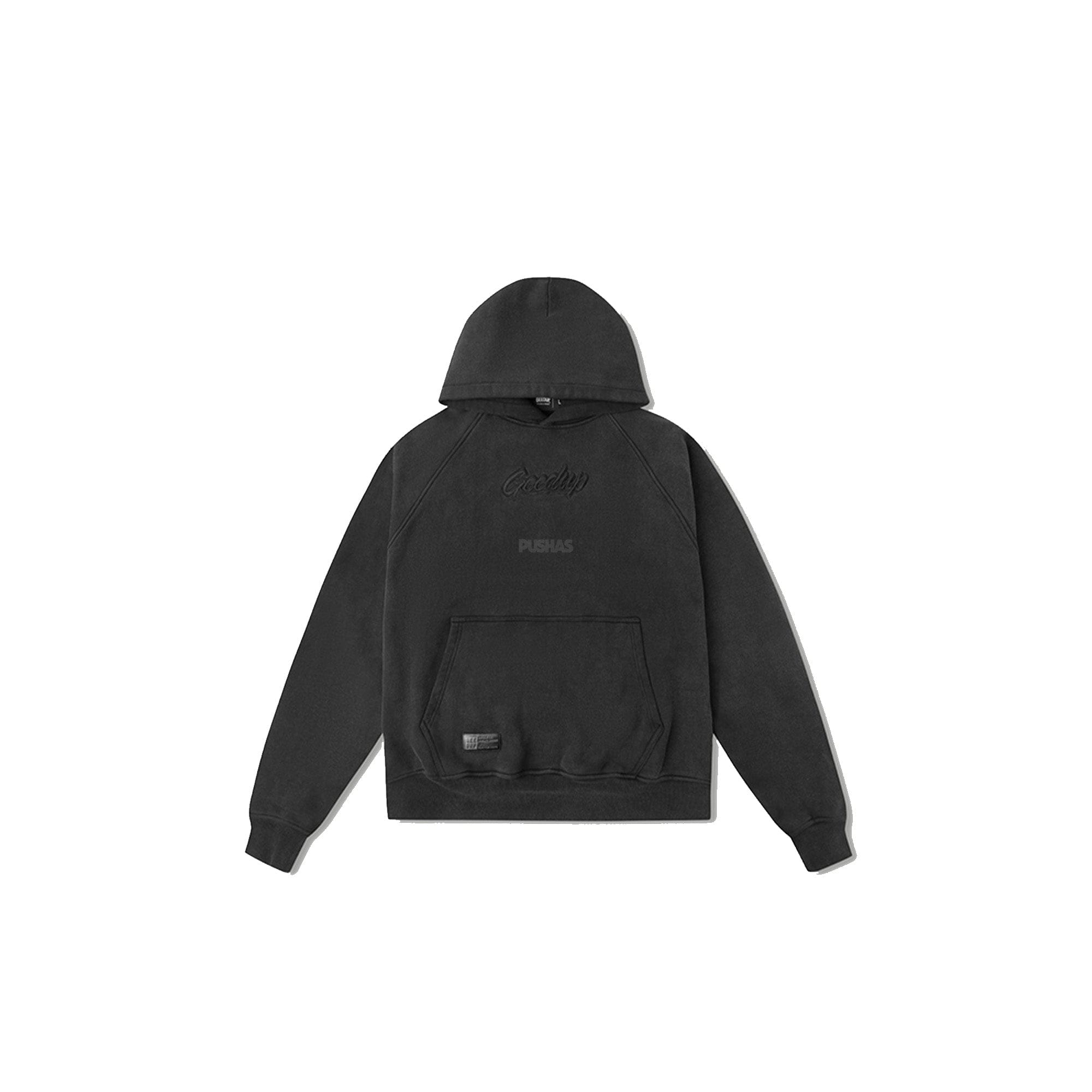 Geedup OS Script Hoodie Vintage Washed Black (2024)