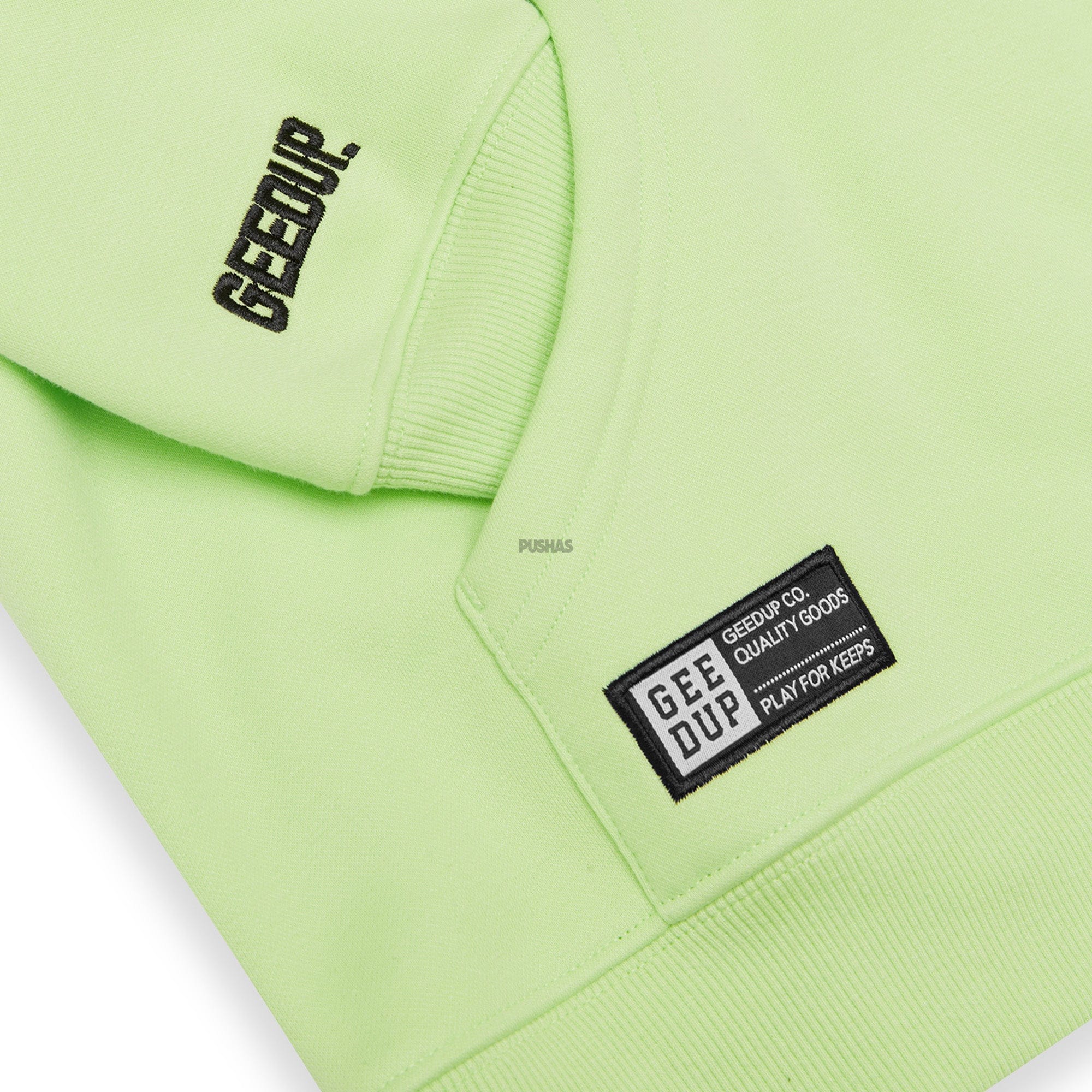 Geedup Handstyle Hoodie Pastel Green Black (2022)