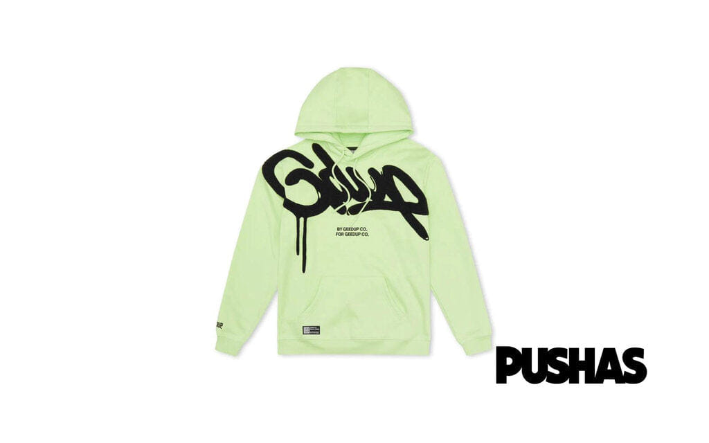 Geedup Handstyle Hoodie Pastel Green Black (2022)