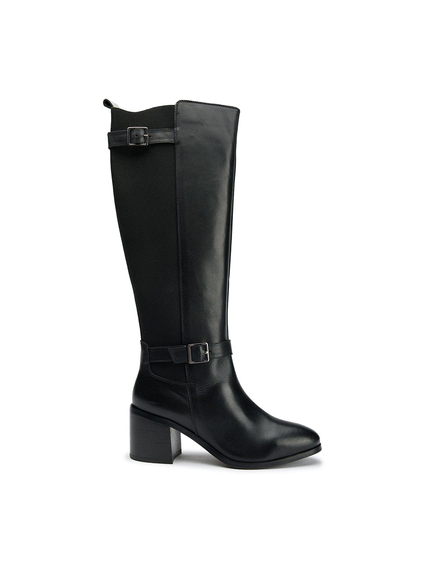 Sole Gotta Elasticated Knee High Boots Black