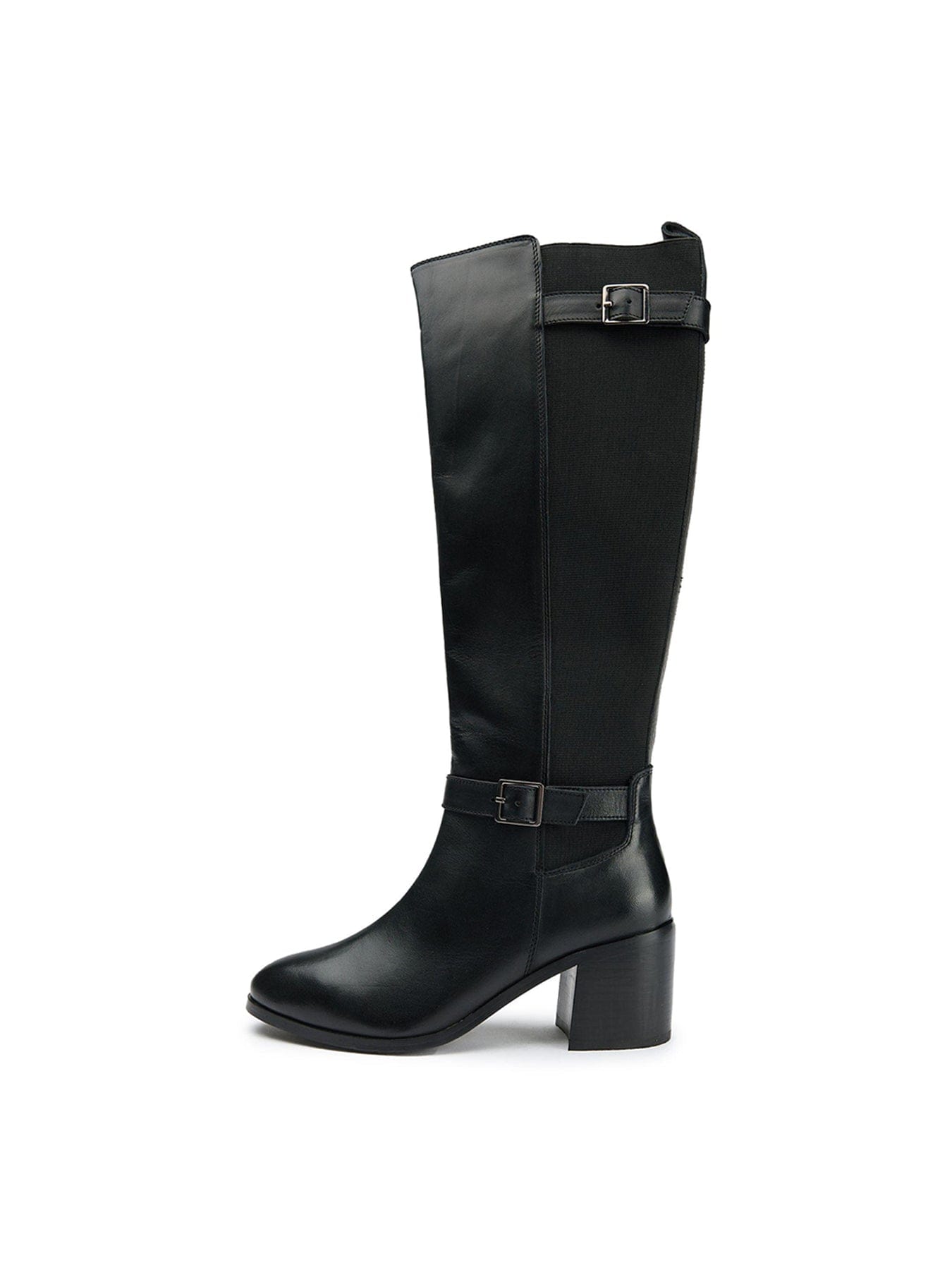 Sole Gotta Elasticated Knee High Boots Black