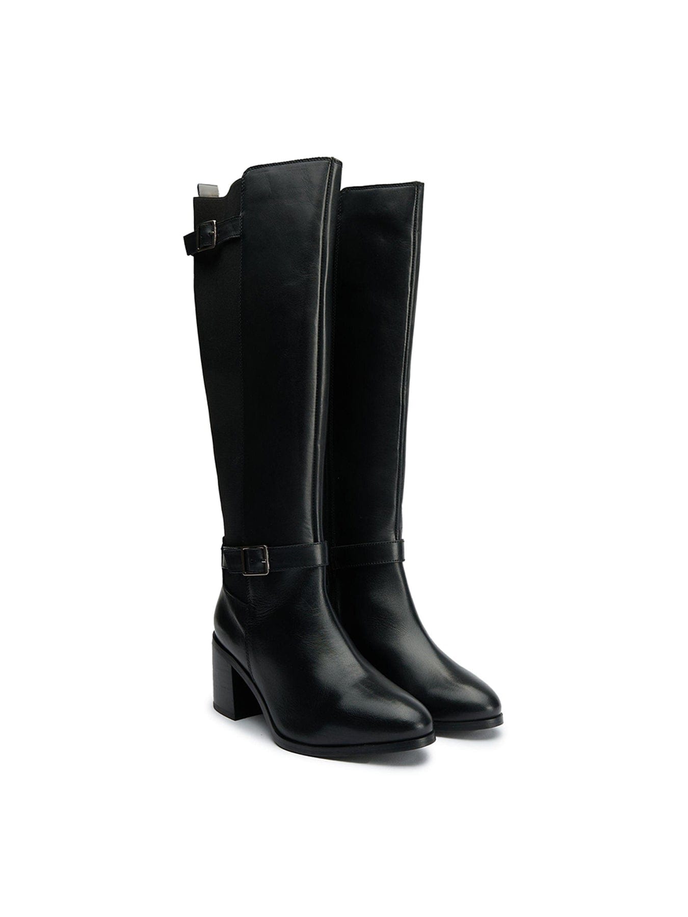 Sole Gotta Elasticated Knee High Boots Black