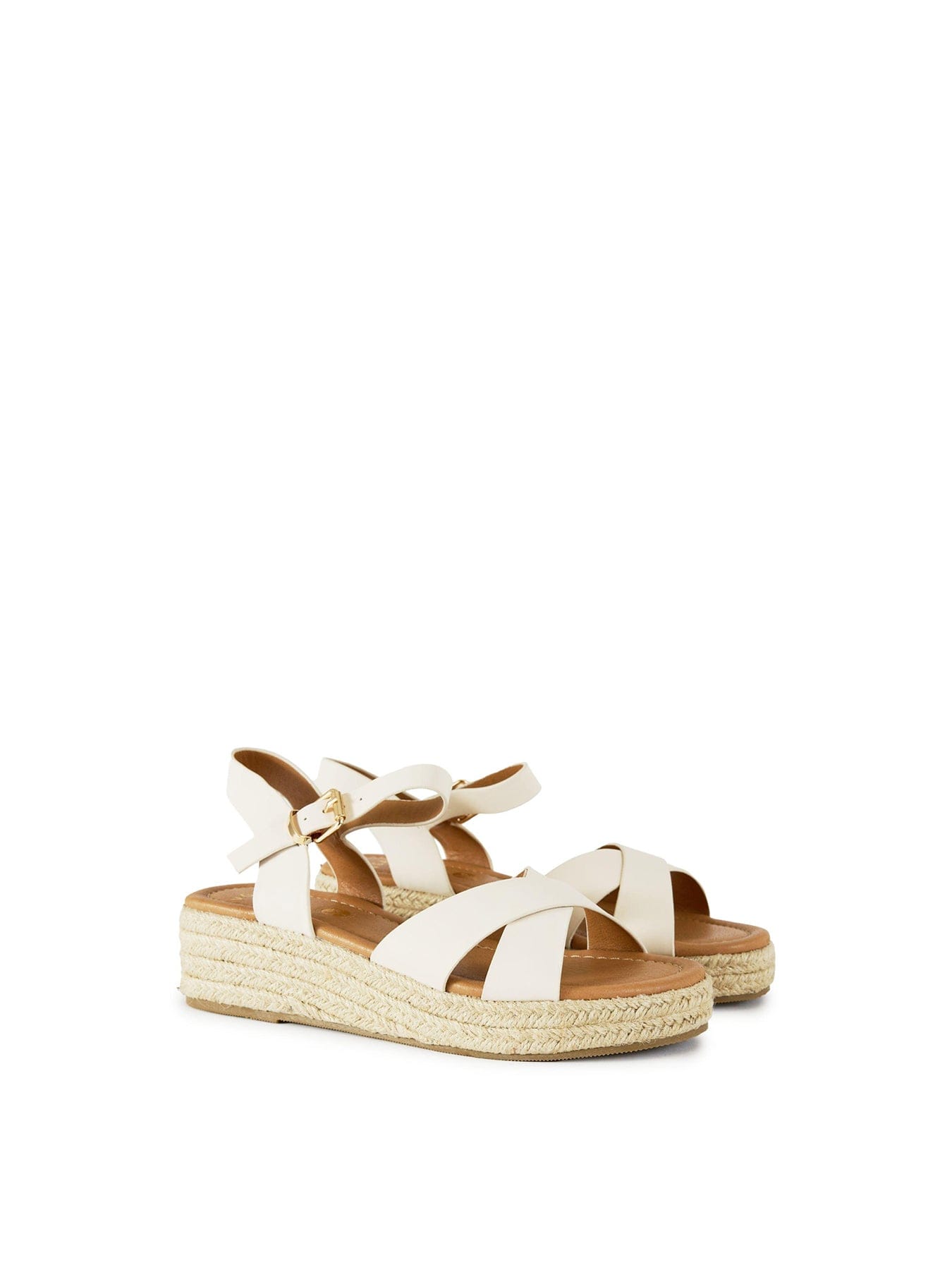 V.gan Pekoe Espadrille Wedge Sandals Neutral
