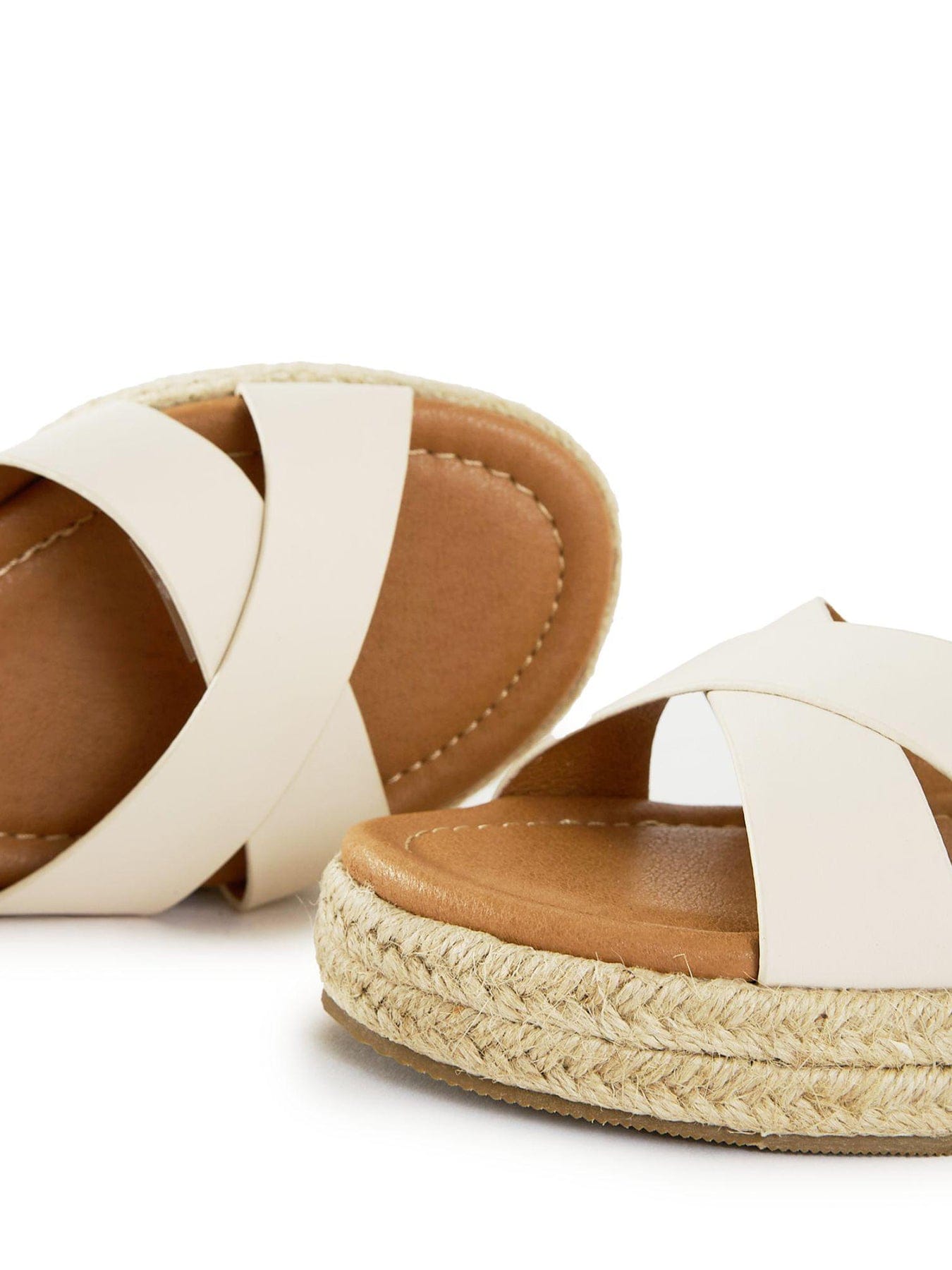 V.gan Pekoe Espadrille Wedge Sandals Neutral