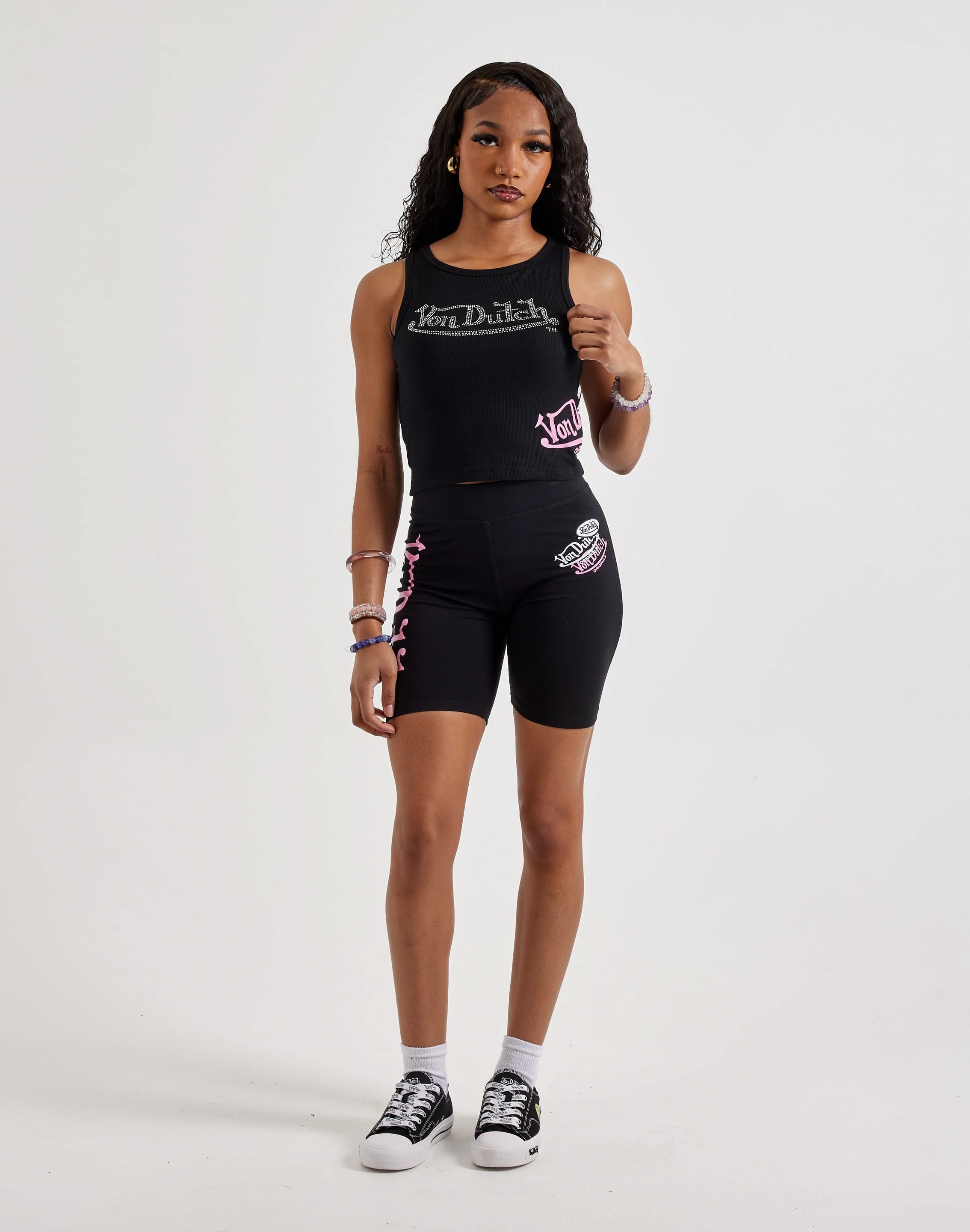Von Dutch Rhinestone Tank Top