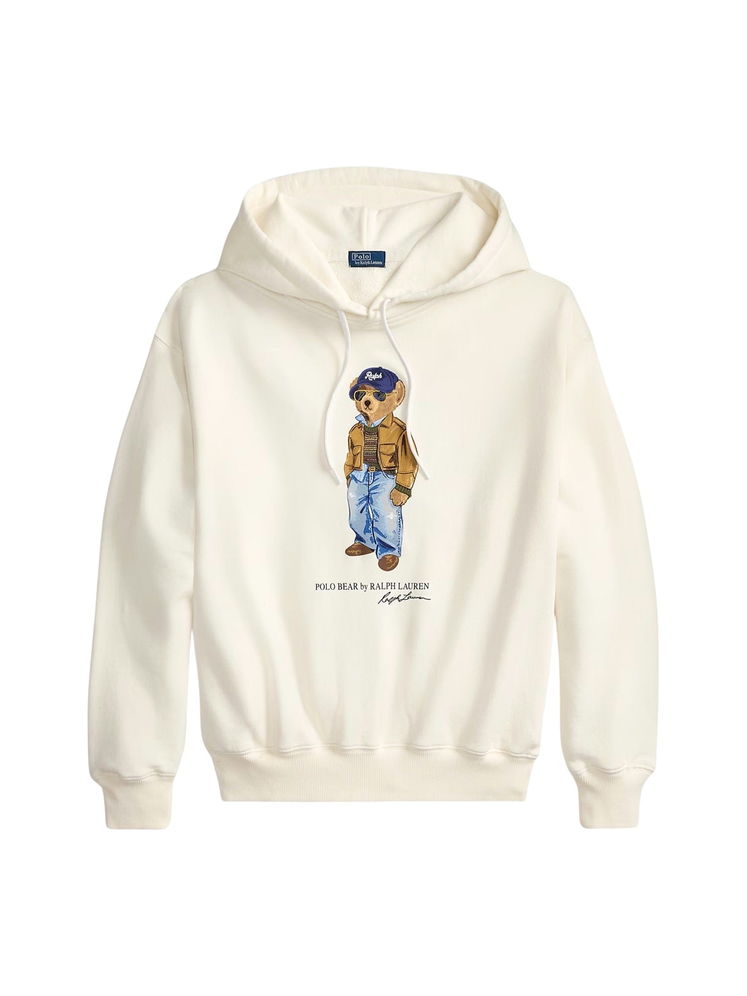White Bear Graphic Drawstring Hoodie