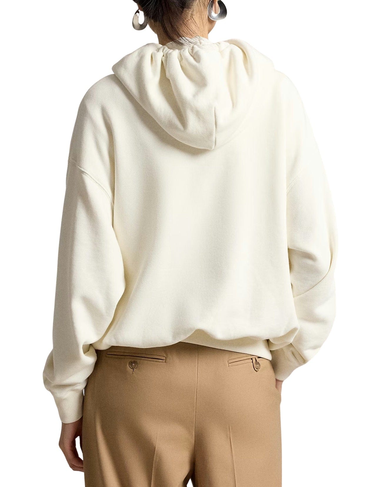 White Bear Graphic Drawstring Hoodie