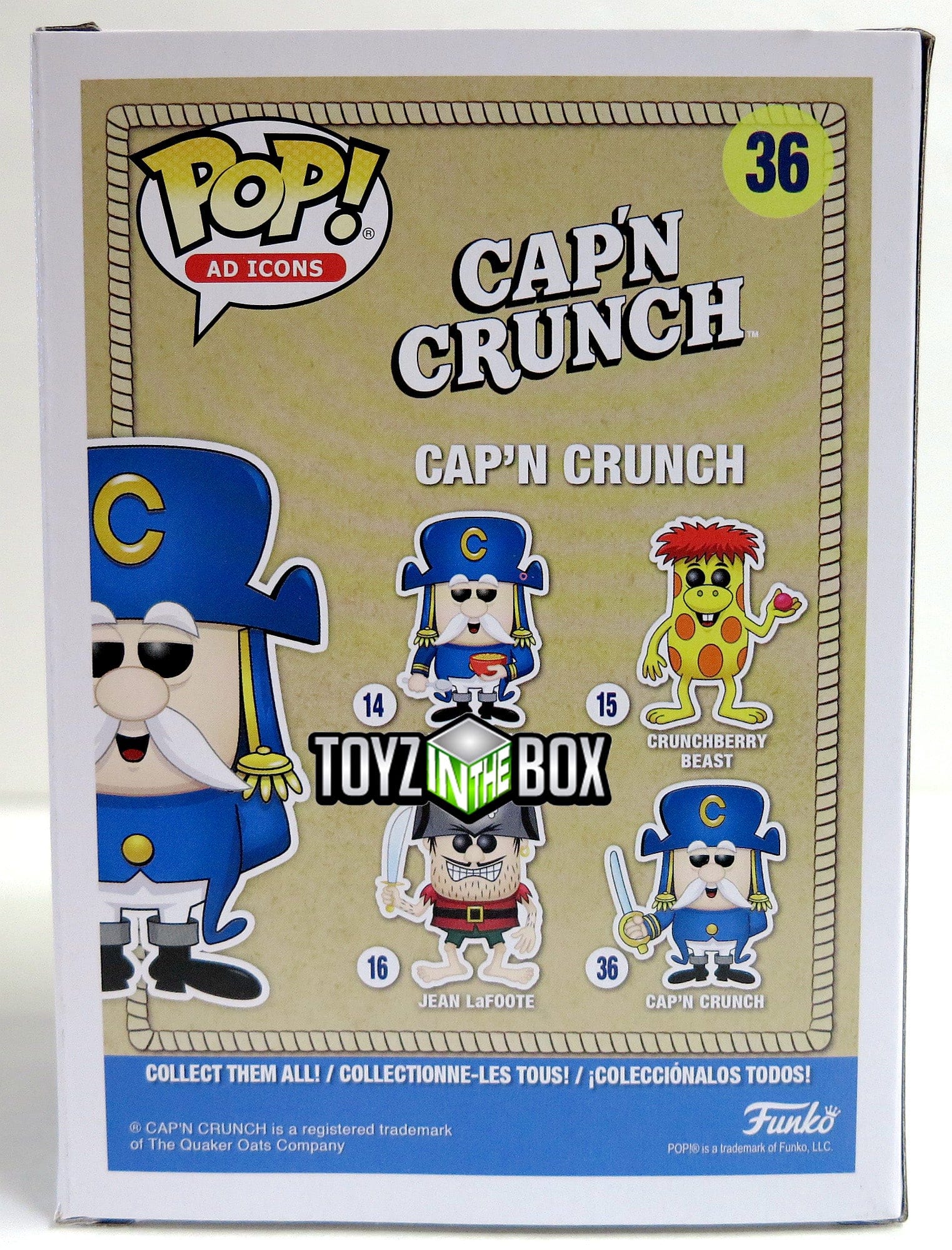 Funko Pop Ad Icons Quaker Oats Cap'n Crunch 36 VInyl Figure
