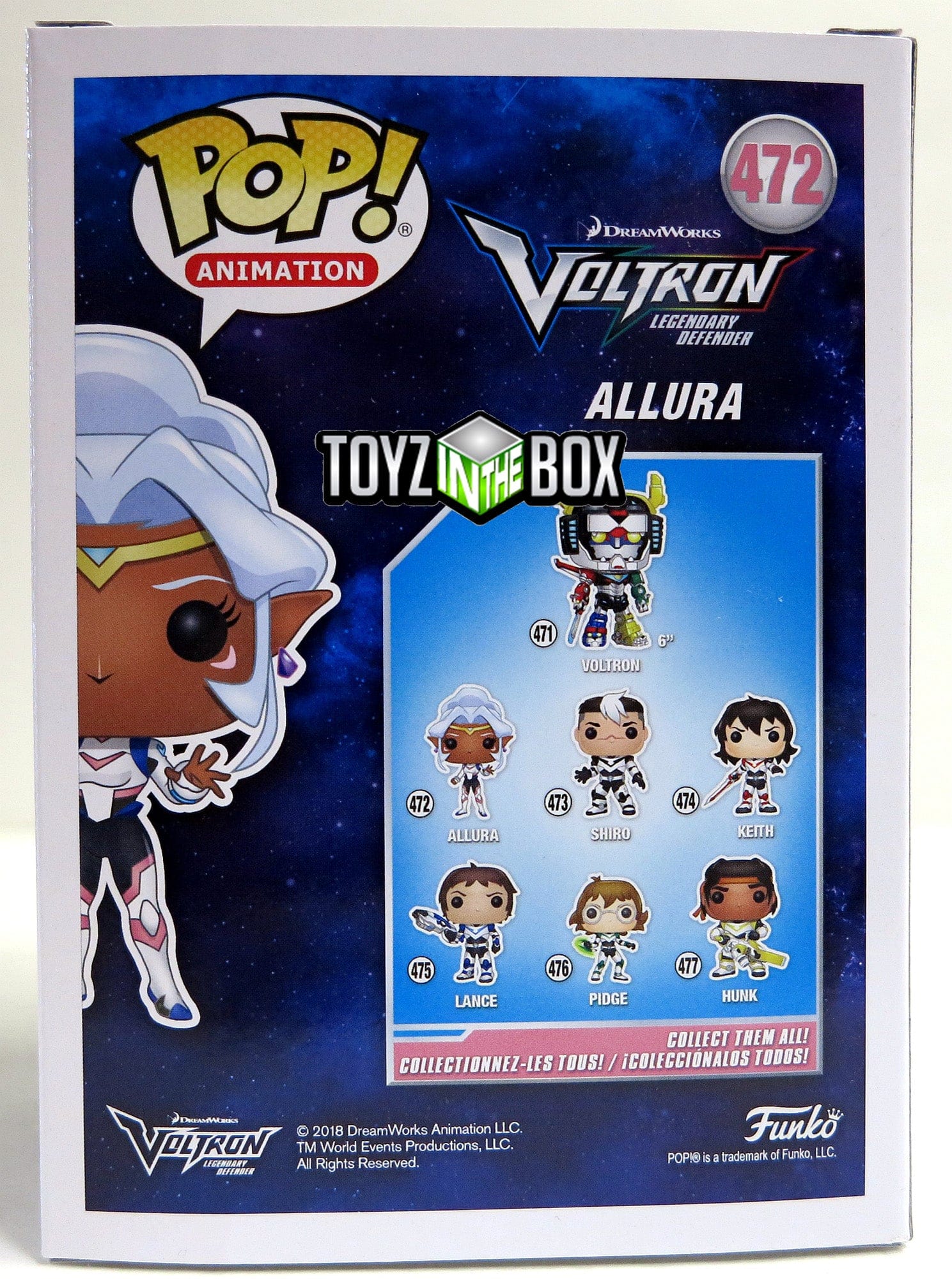 Funko Pop Voltron Legendary Defender Allura 472 VInyl Figure