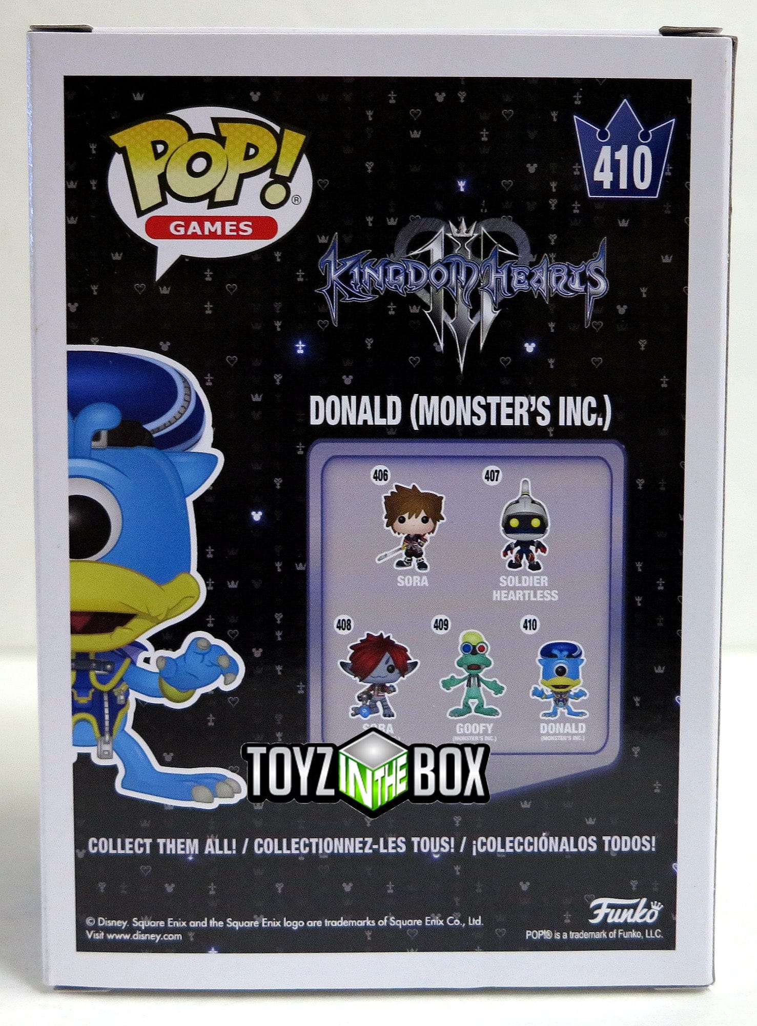 Funko Pop Kingdom Hearts 3 Donald Duck (Monster's Inc.) 410 Vinyl Figure
