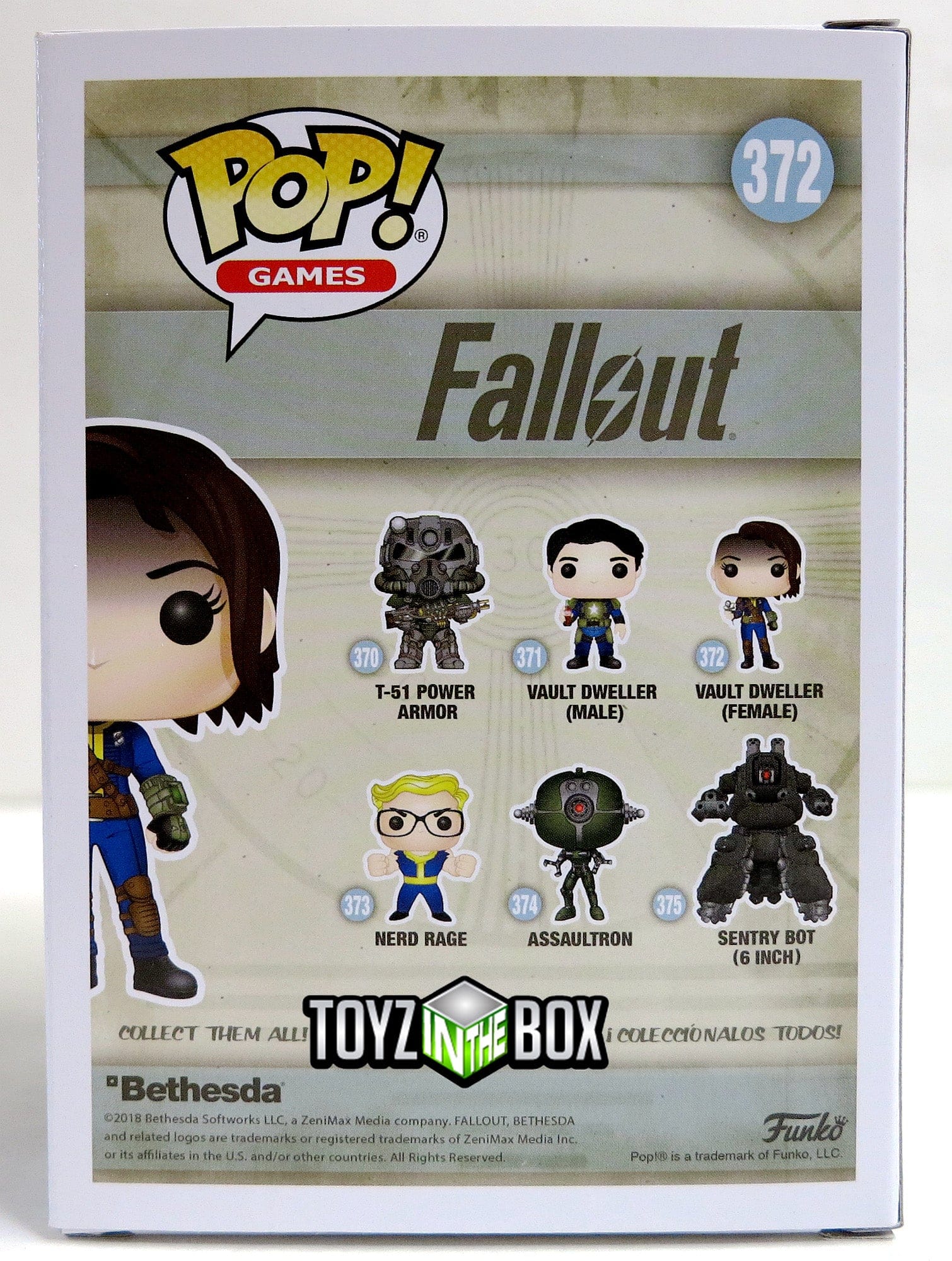 Funko Pop Fallout Vault Dweller (Female) 372 VInyl Figure