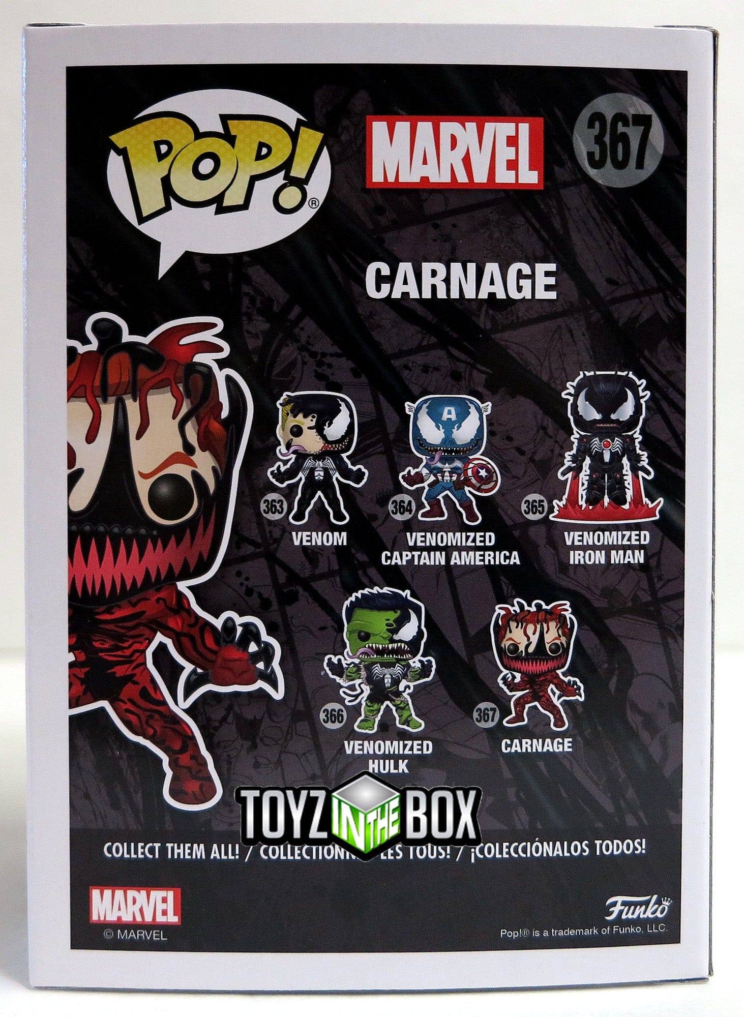 Funko Pop Marvel Venom Carnage (Cletus Kasady) 367 Vinyl Figure