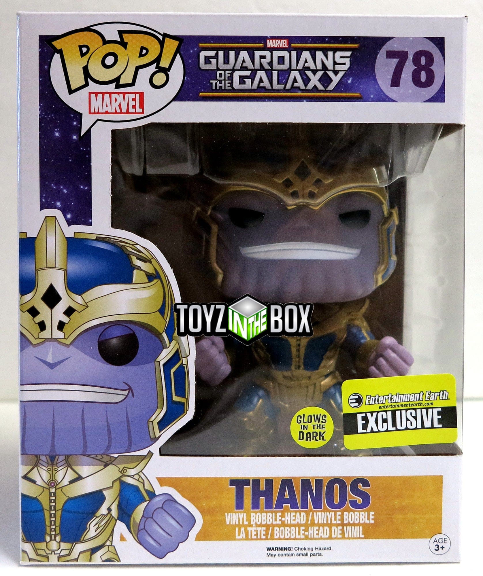 Funko Pop Guardians of the Galaxy Thanos GITD EE Exclusive 78 Vinyl Figure