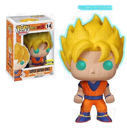 Funko Pop Pop Funko Dragonball Z Super Saiyan Goku GITD EE Exclusive 14 Vinyl Figure