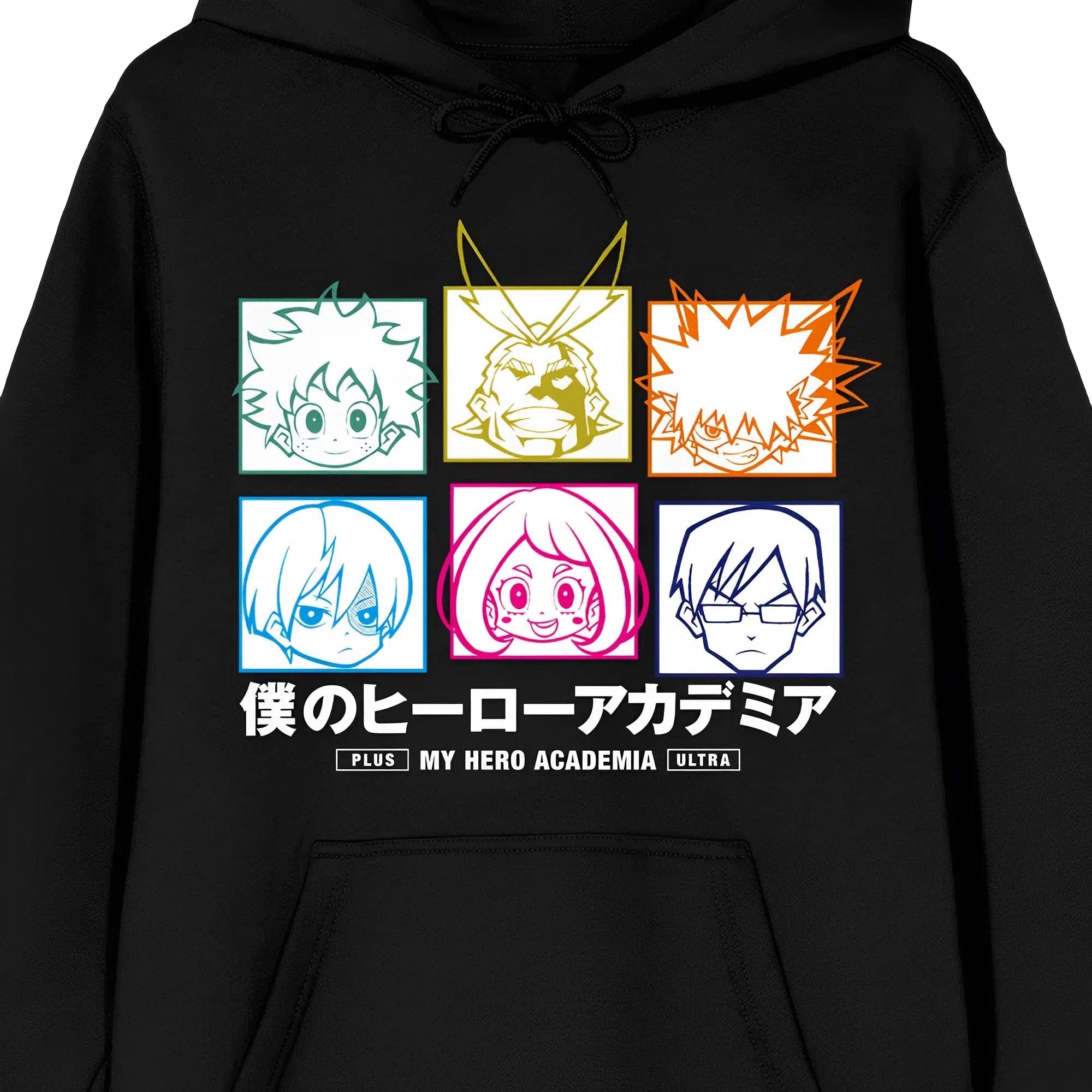Bioworld My Hero Academia - Chibi Characters Men's Hoodie Sweatshirt (Black) - Bioworld