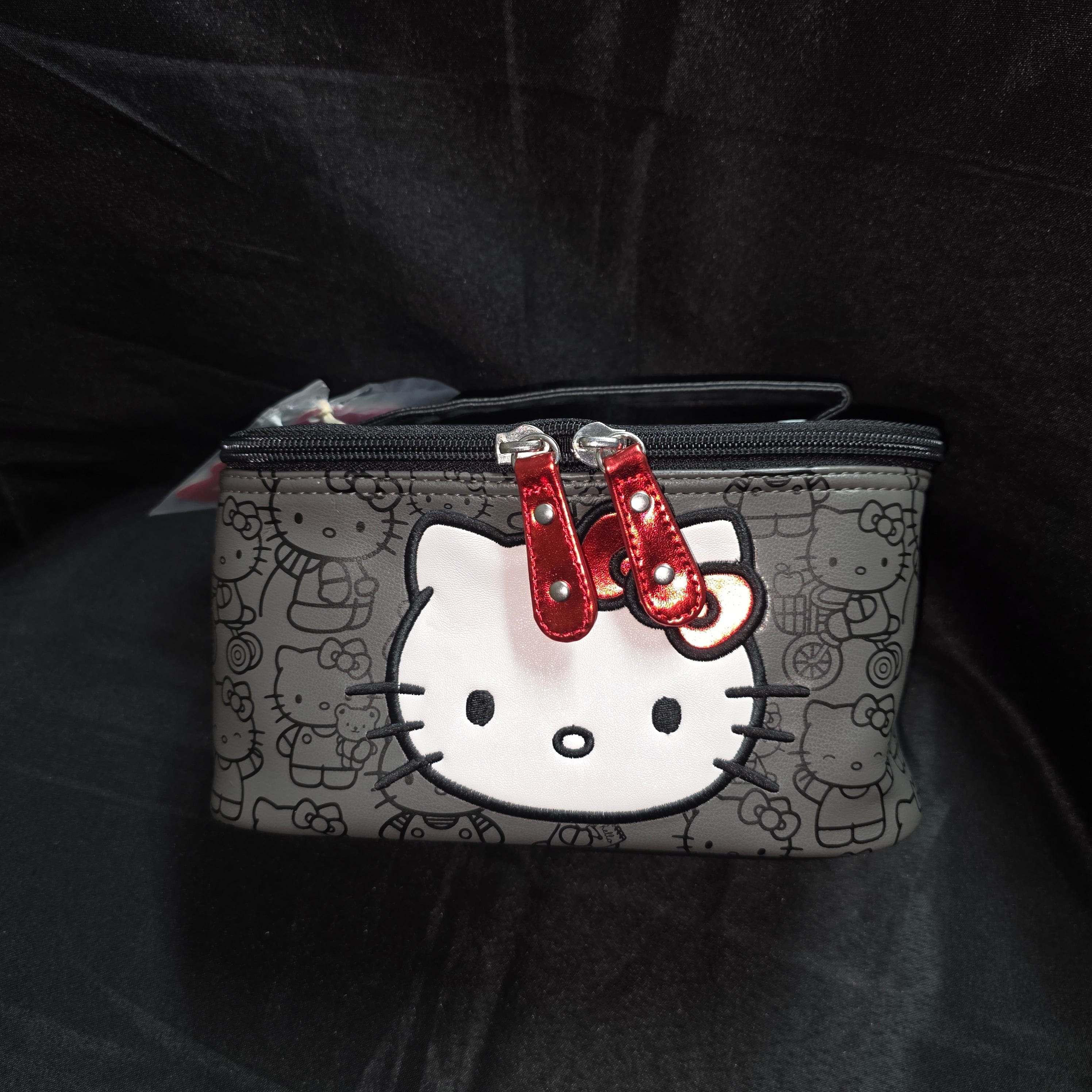 Loungefly x Hello Kitty Grey & Black Makeup Bag