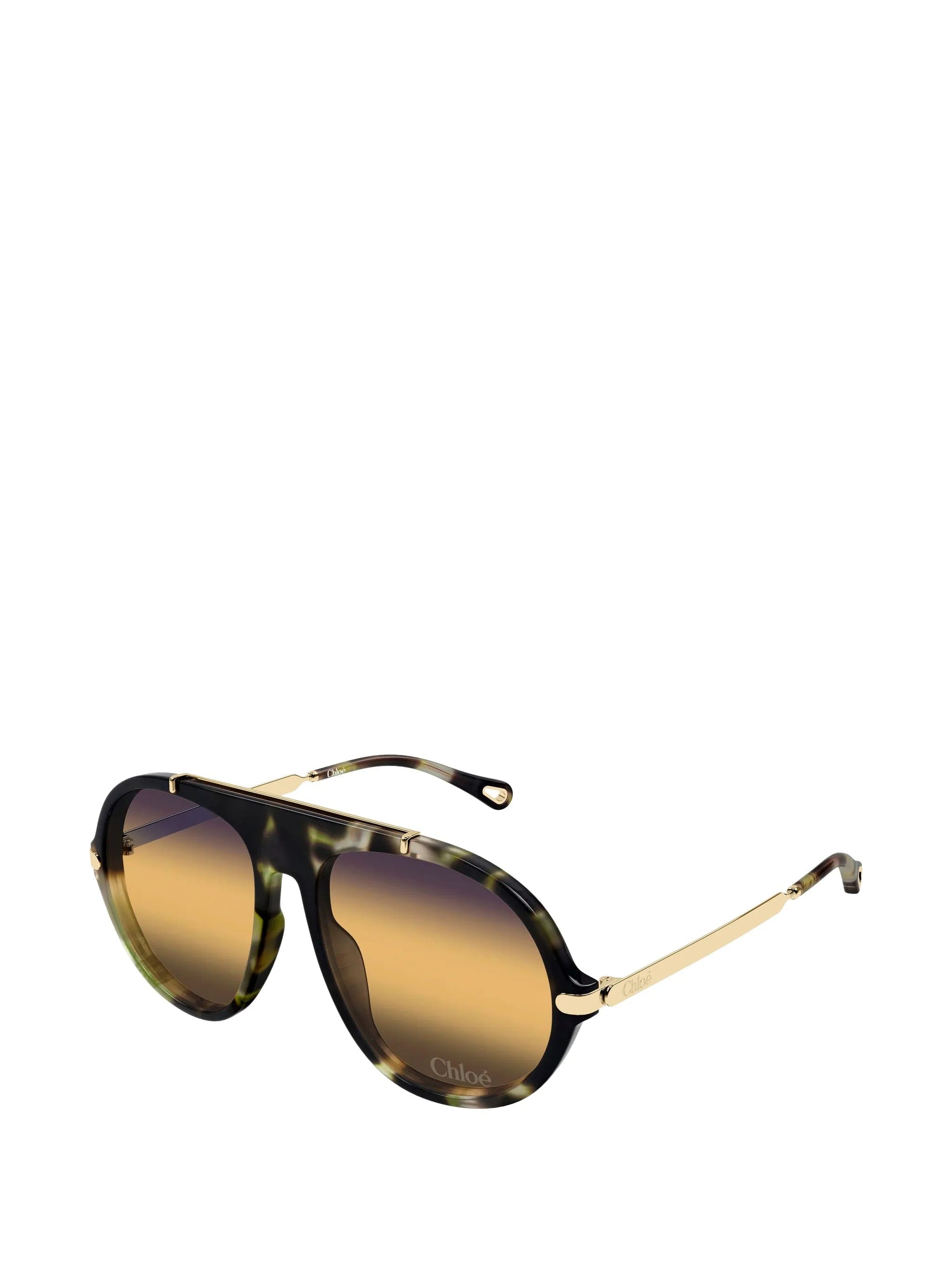 Chloé Eyewear tortoiseshell - effect navigator - frame sunglasses