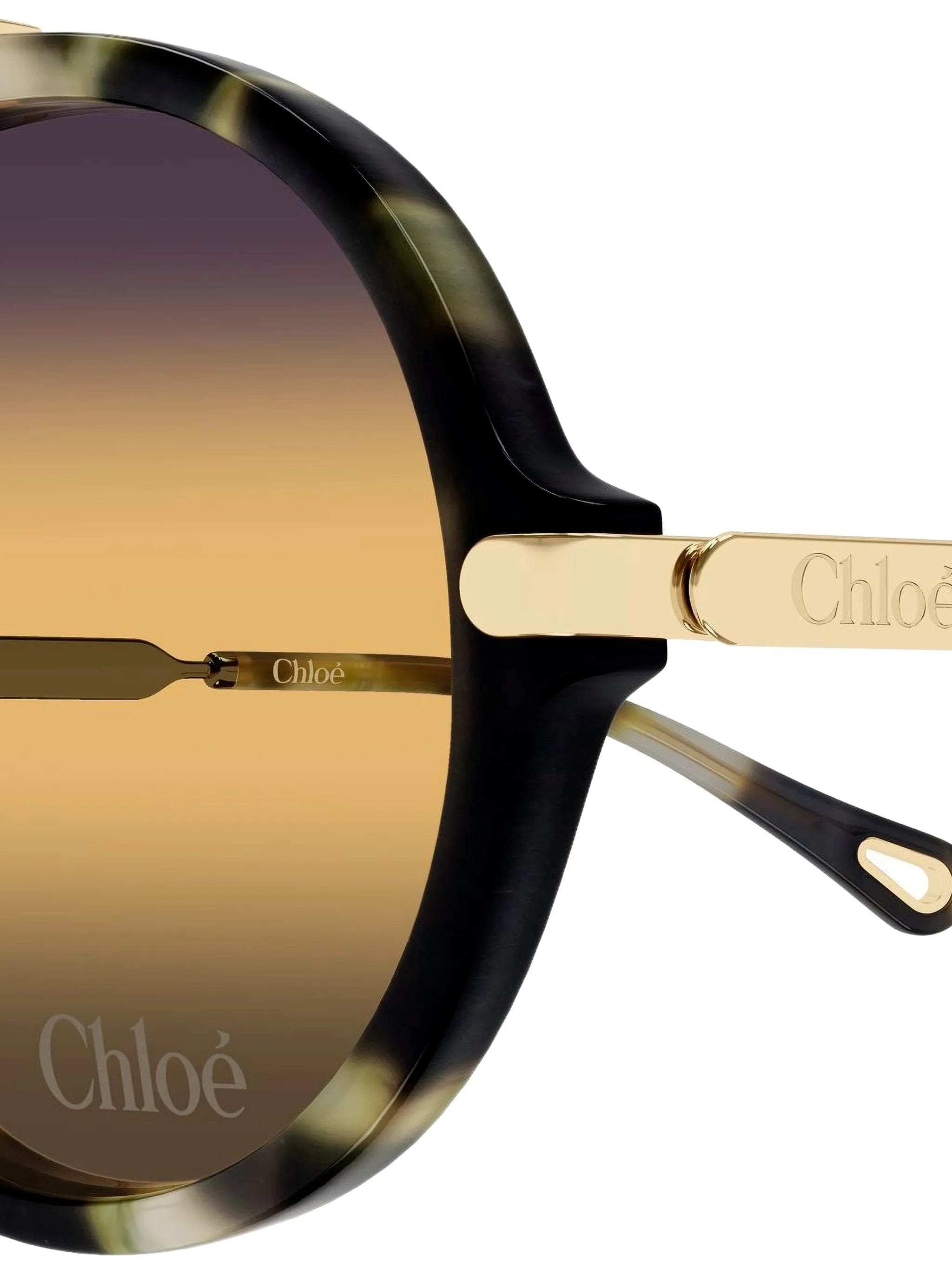 Chloé Eyewear tortoiseshell - effect navigator - frame sunglasses