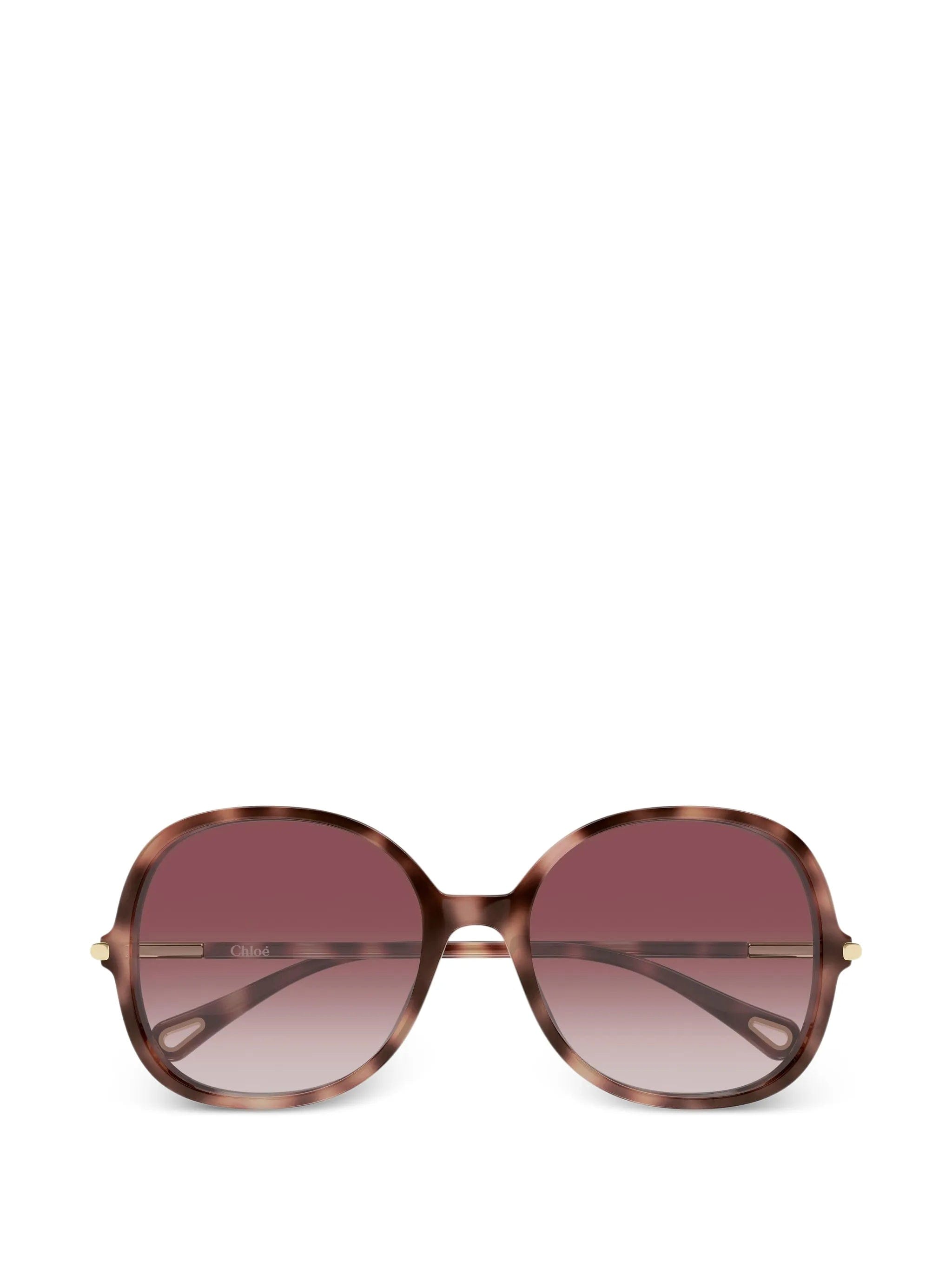 Chloé Eyewear tortoiseshell - effect round - frame sunglasses
