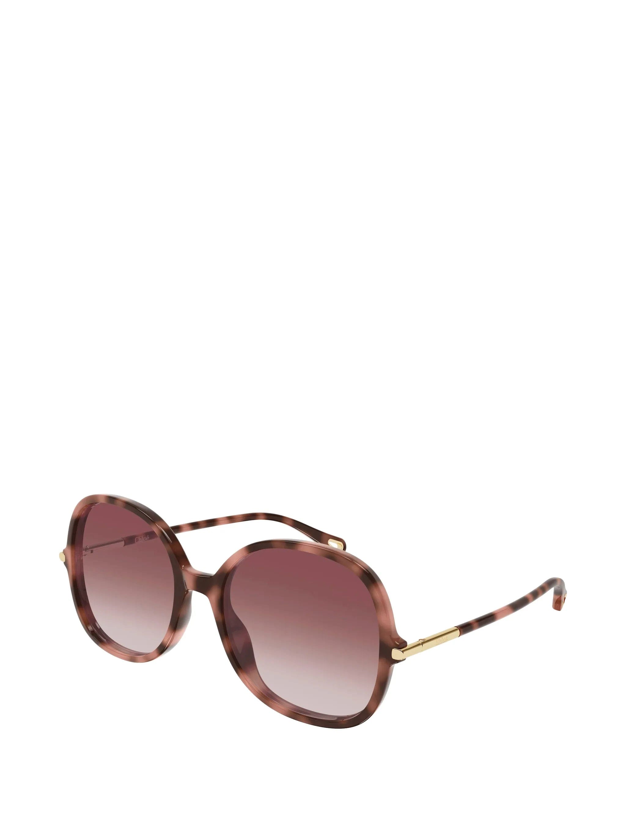 Chloé Eyewear tortoiseshell - effect round - frame sunglasses