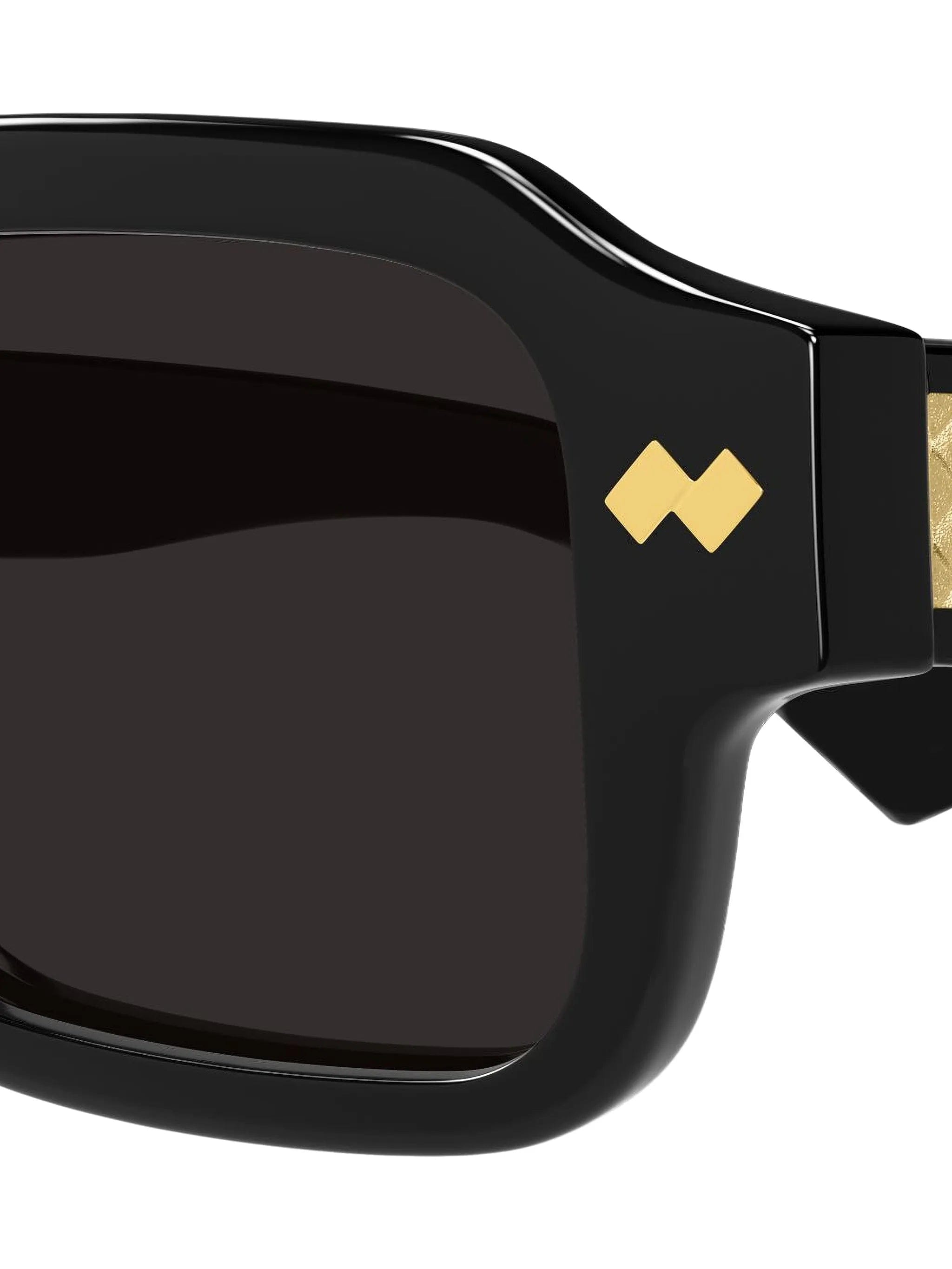Bottega Veneta Eyewear Intrecciato rectangular - frame sunglasses