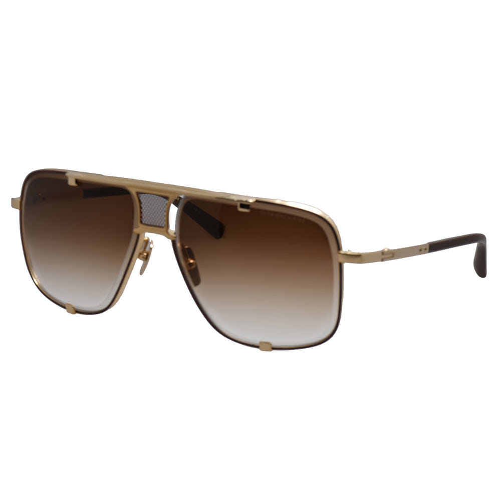 Aviator MACH - FIVE DT DRX - 2087 - I - GLD - BRN - 64 Unisex Aviator Sunglasses