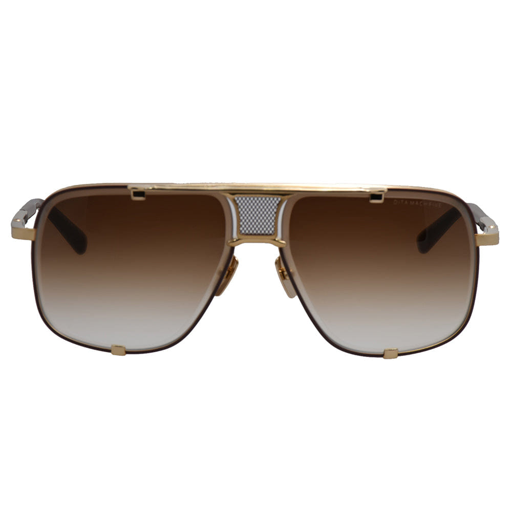 Aviator MACH - FIVE DT DRX - 2087 - I - GLD - BRN - 64 Unisex Aviator Sunglasses
