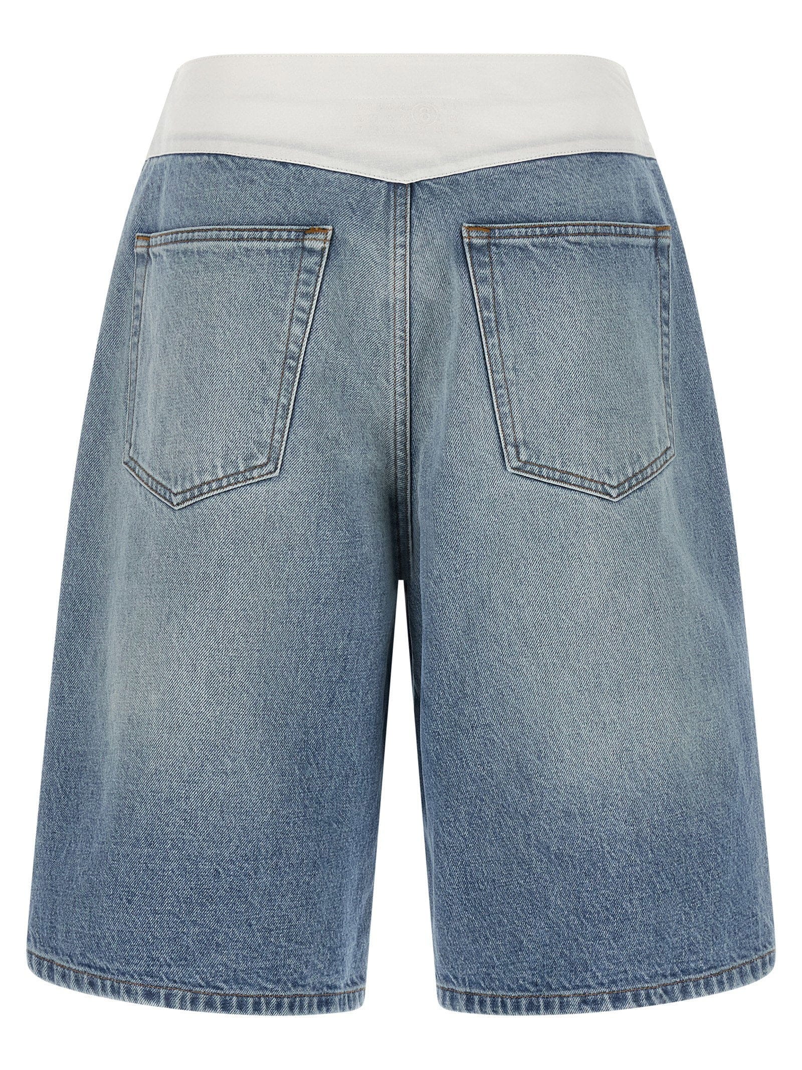 Mm6 Maison Margiela Bermuda Shorts — Blue