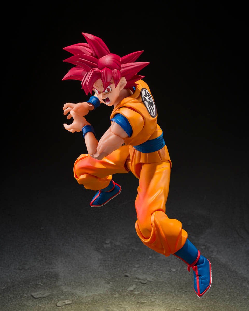 Bandai **Pre Order**S.H. Figuarts Super Saiyan God Son Goku (God Aura) Dragon Ball Super Action Figure