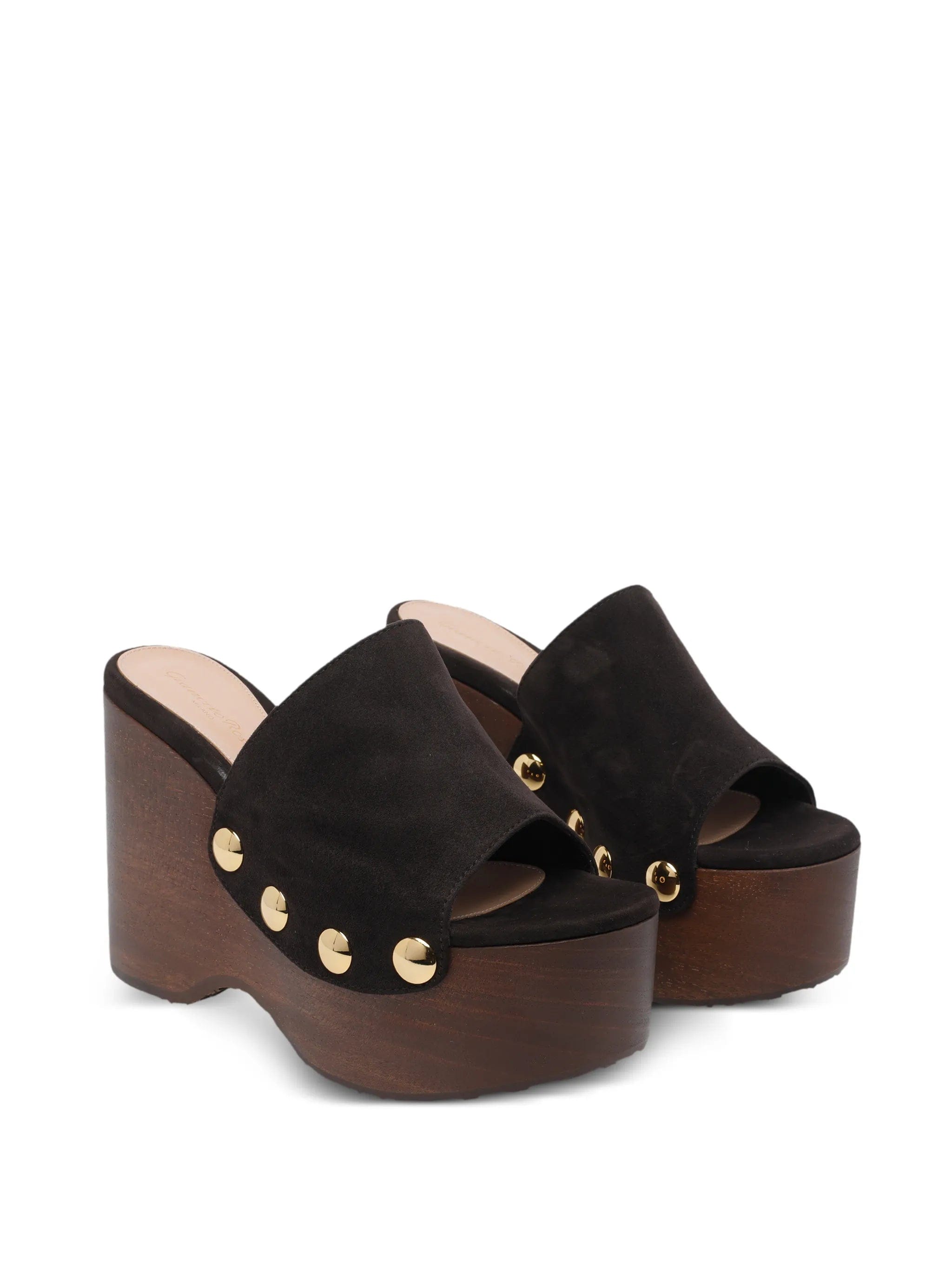 Gianvito Rossi 115 mm Ardéa button detail sandals