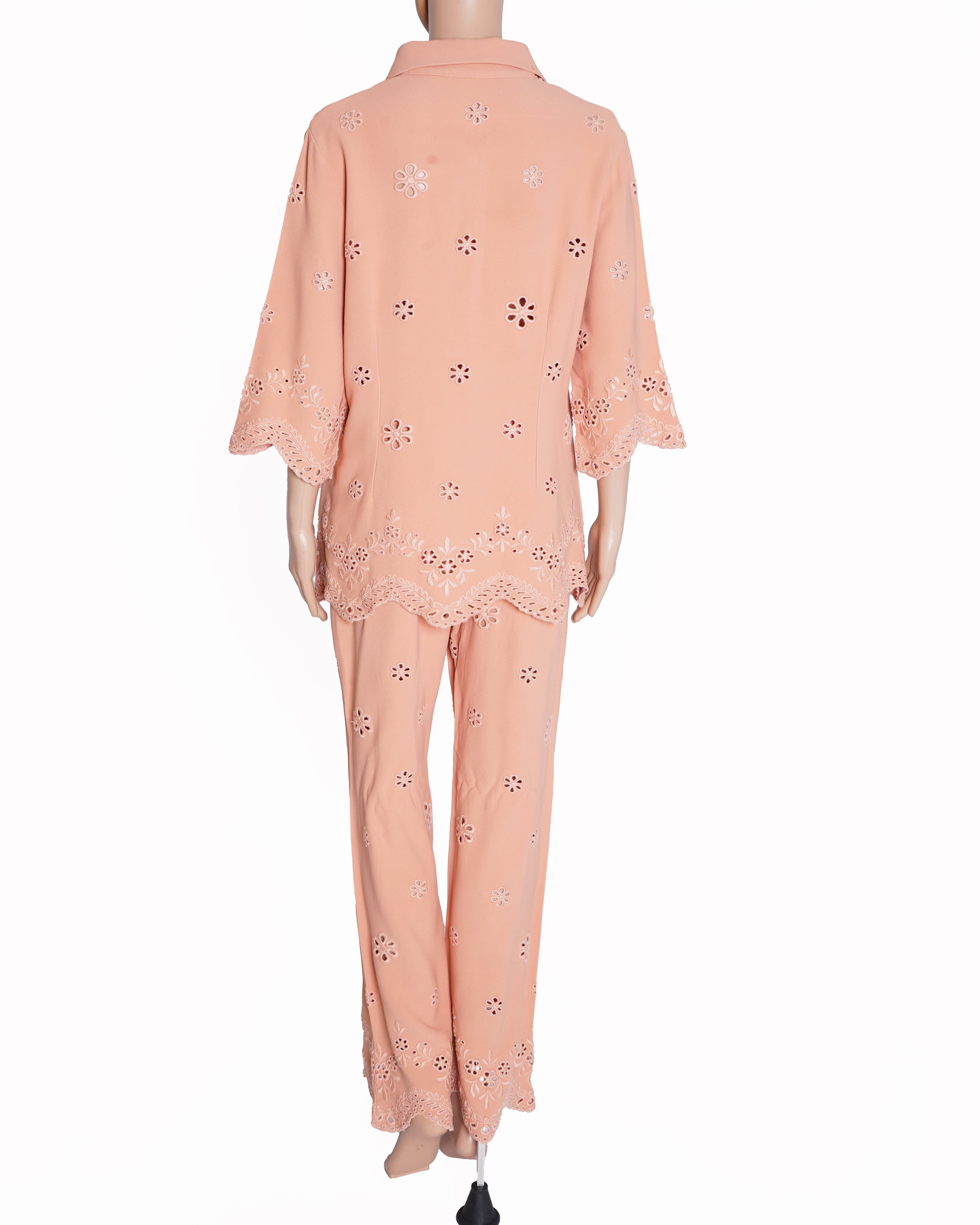 Elie saab embroidered shirt with pants