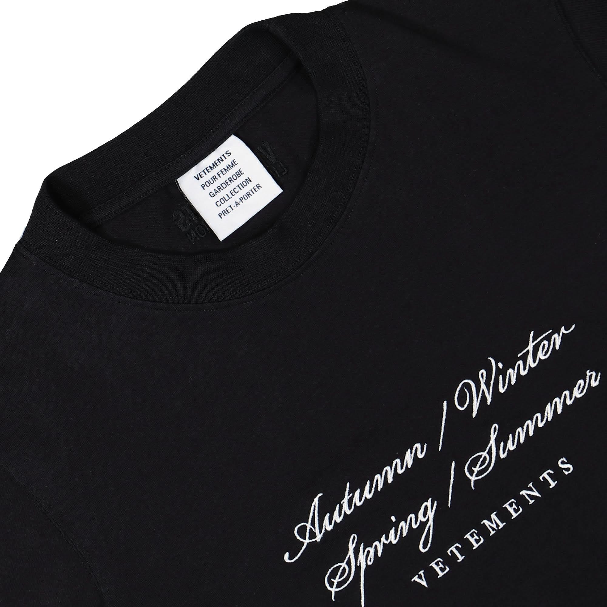 Vetements 4 Seasons Logo Fitted T - Shirt Dress