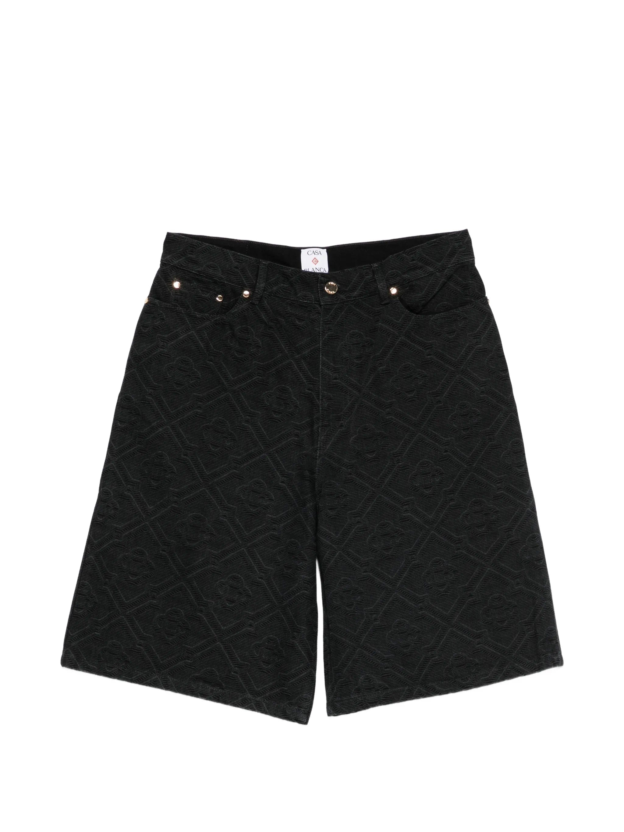 Casablanca monogram denim shorts