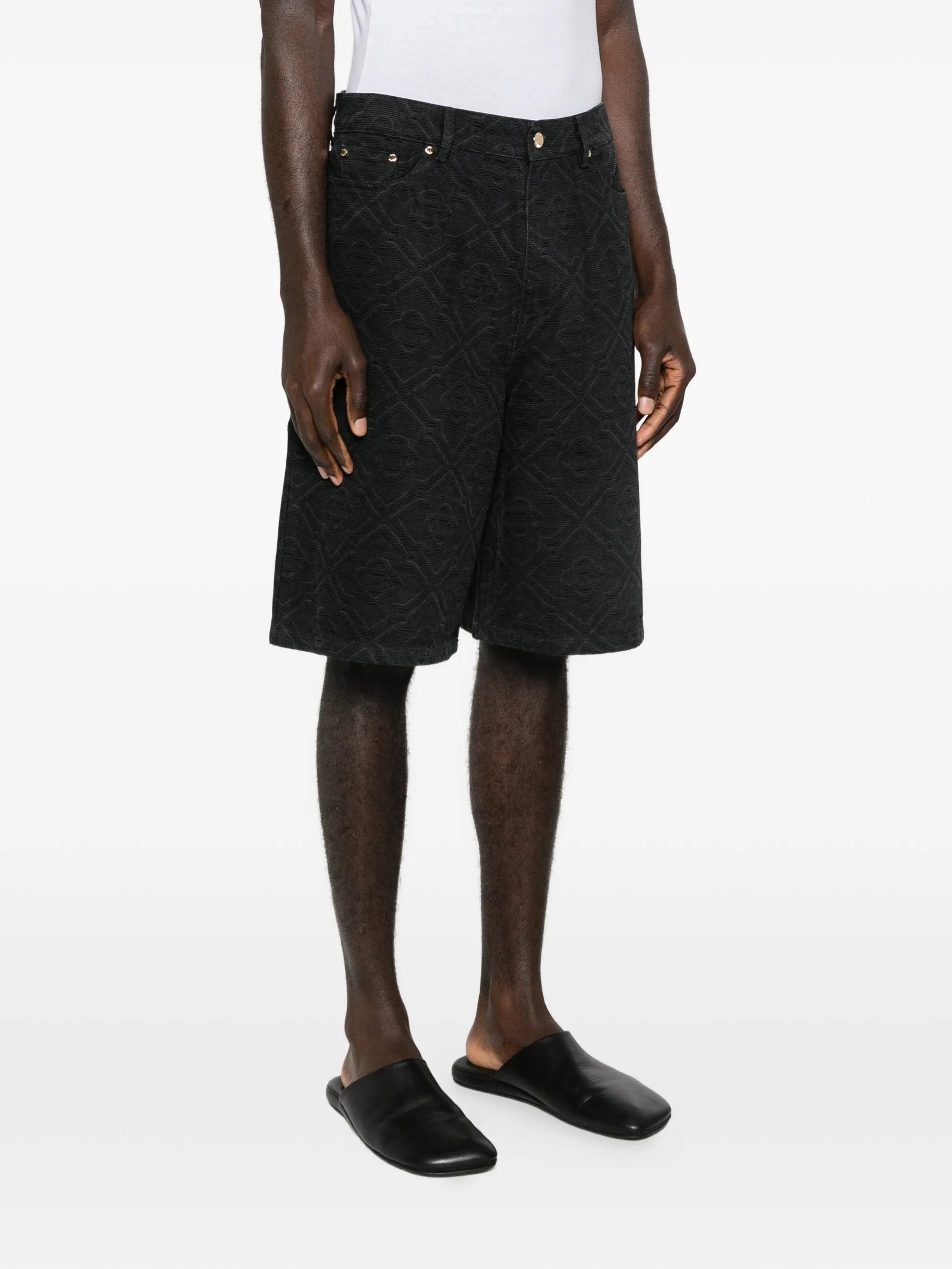 Casablanca monogram denim shorts