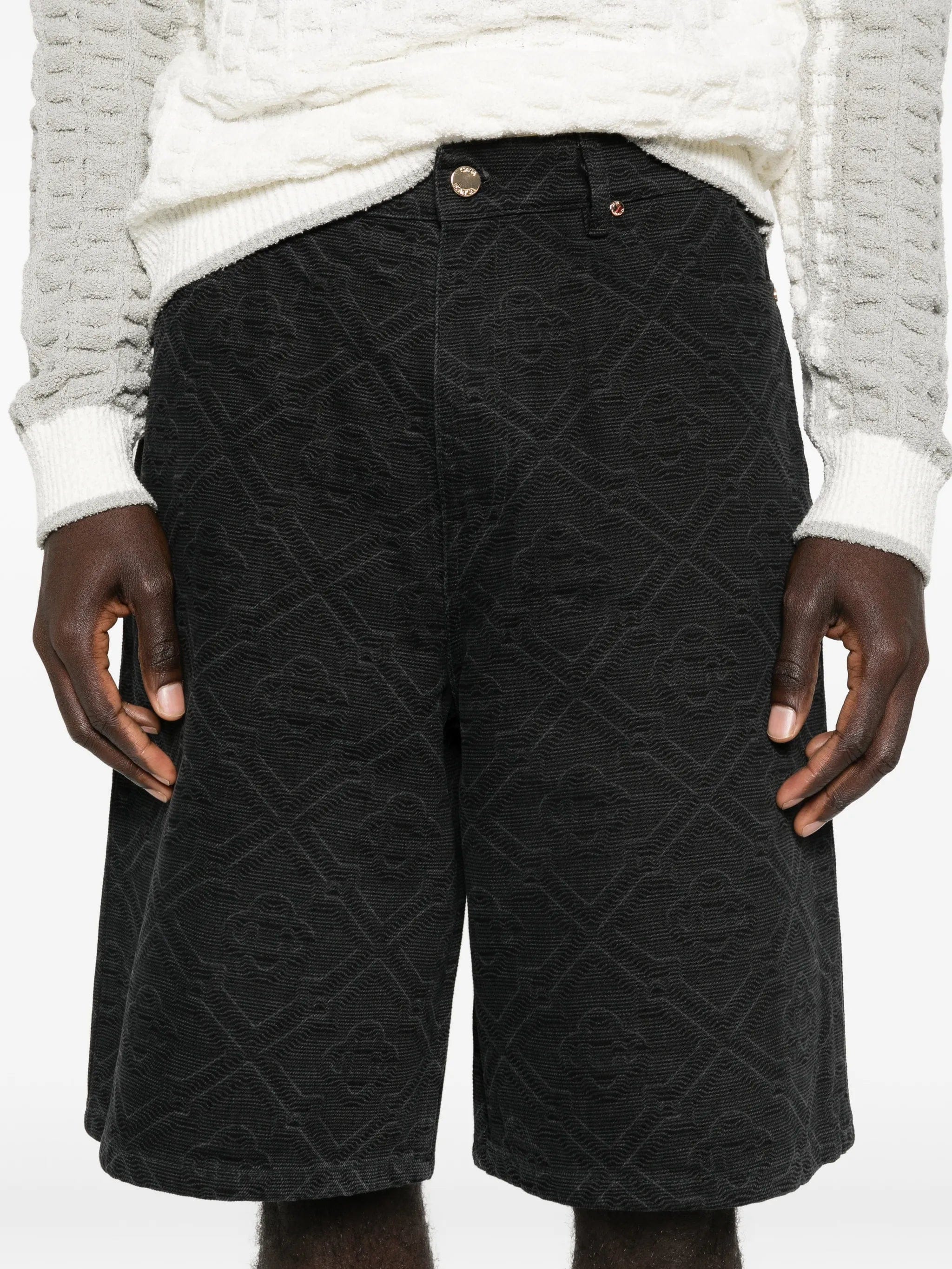 Casablanca monogram denim shorts