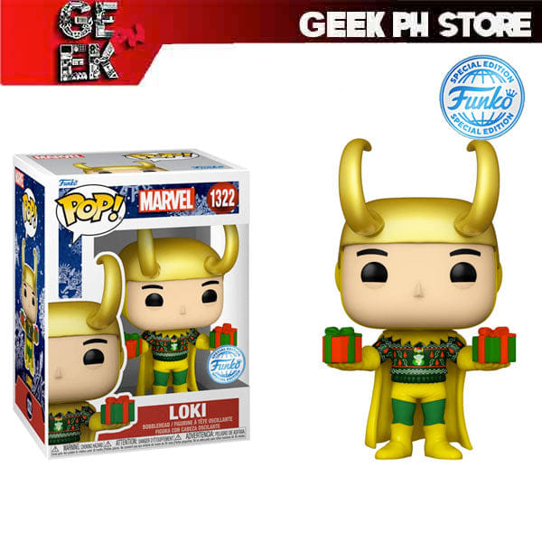 Funko POP Marvel: Holiday - Loki w/ Sweater Metallic Special Edition Exclusive sold by Geek PH
