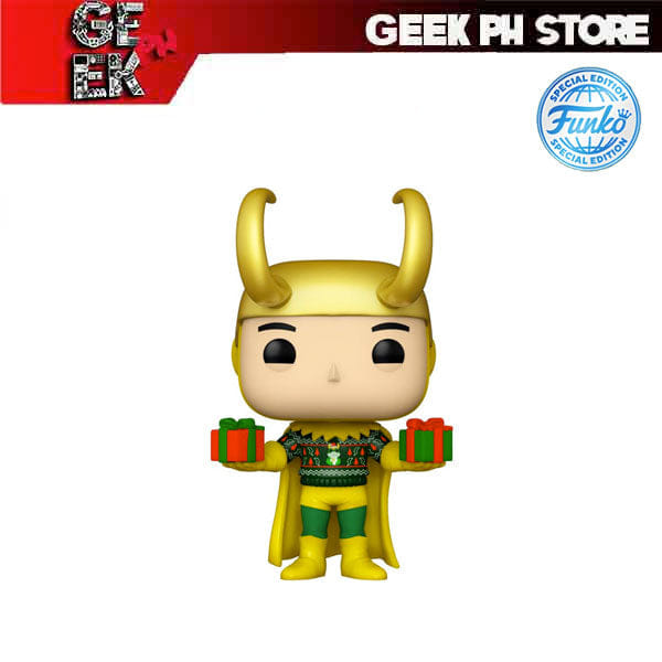 Funko POP Marvel: Holiday - Loki w/ Sweater Metallic Special Edition Exclusive sold by Geek PH