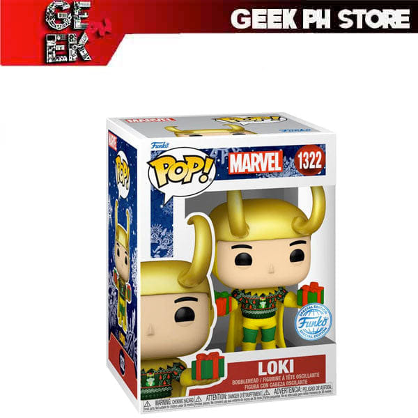 Funko POP Marvel: Holiday - Loki w/ Sweater Metallic Special Edition Exclusive sold by Geek PH