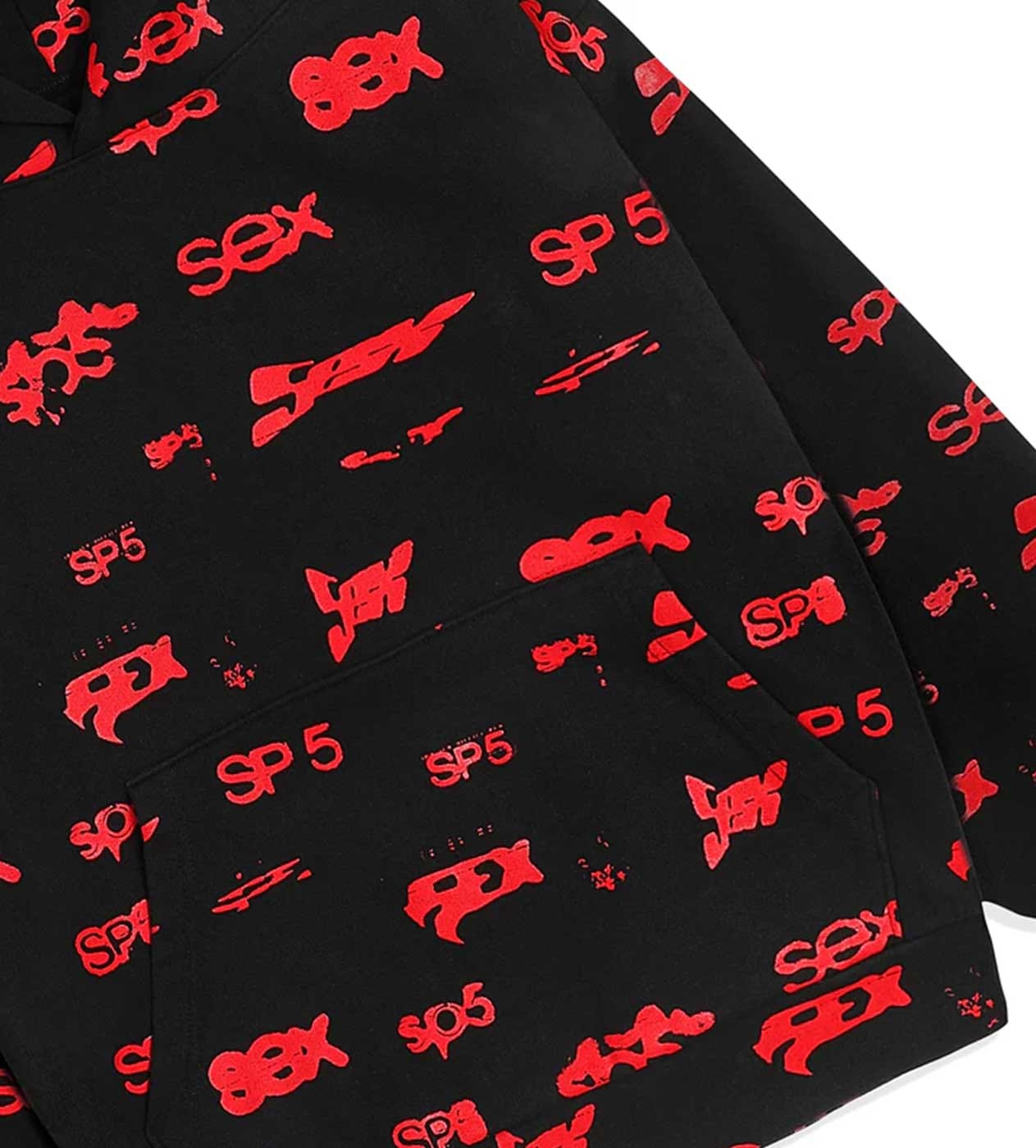 Sp5der Worldwide Sp5der Sex AOP Hoodie Black