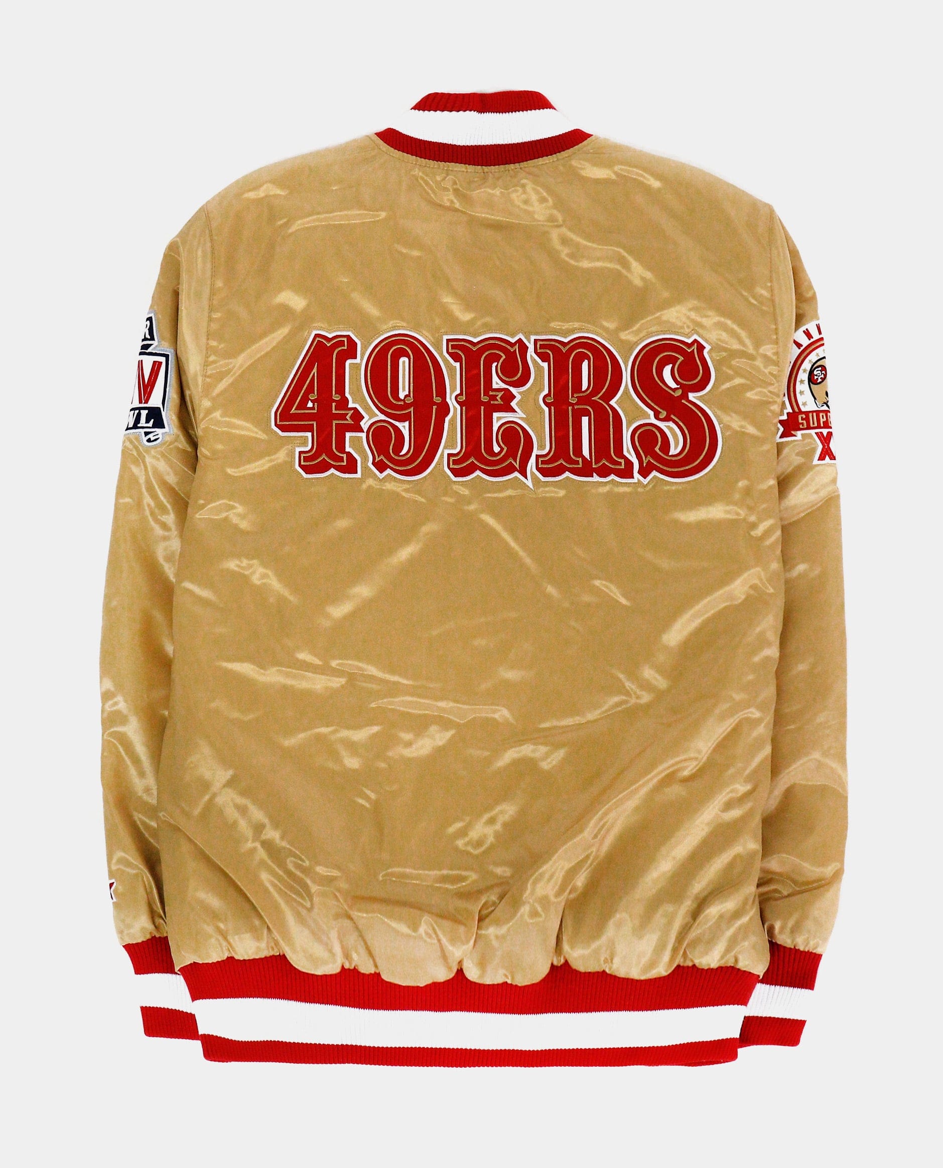 Giii/starter San Francisco 49ers Letterman Jacket Mens Jacket (Gold/Red)