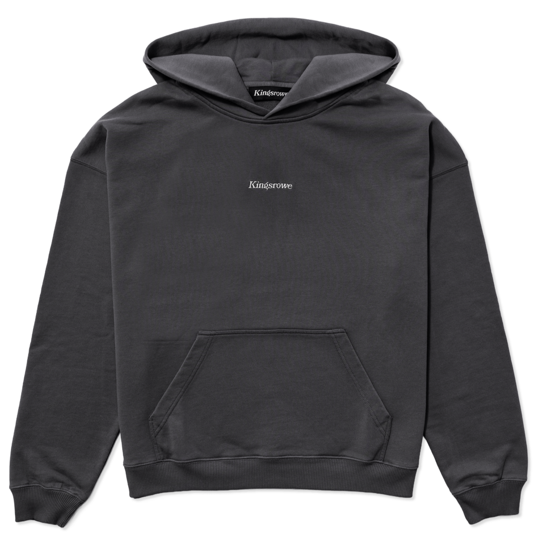 Kingsrowe Classic Logo Hoodie Charcoal