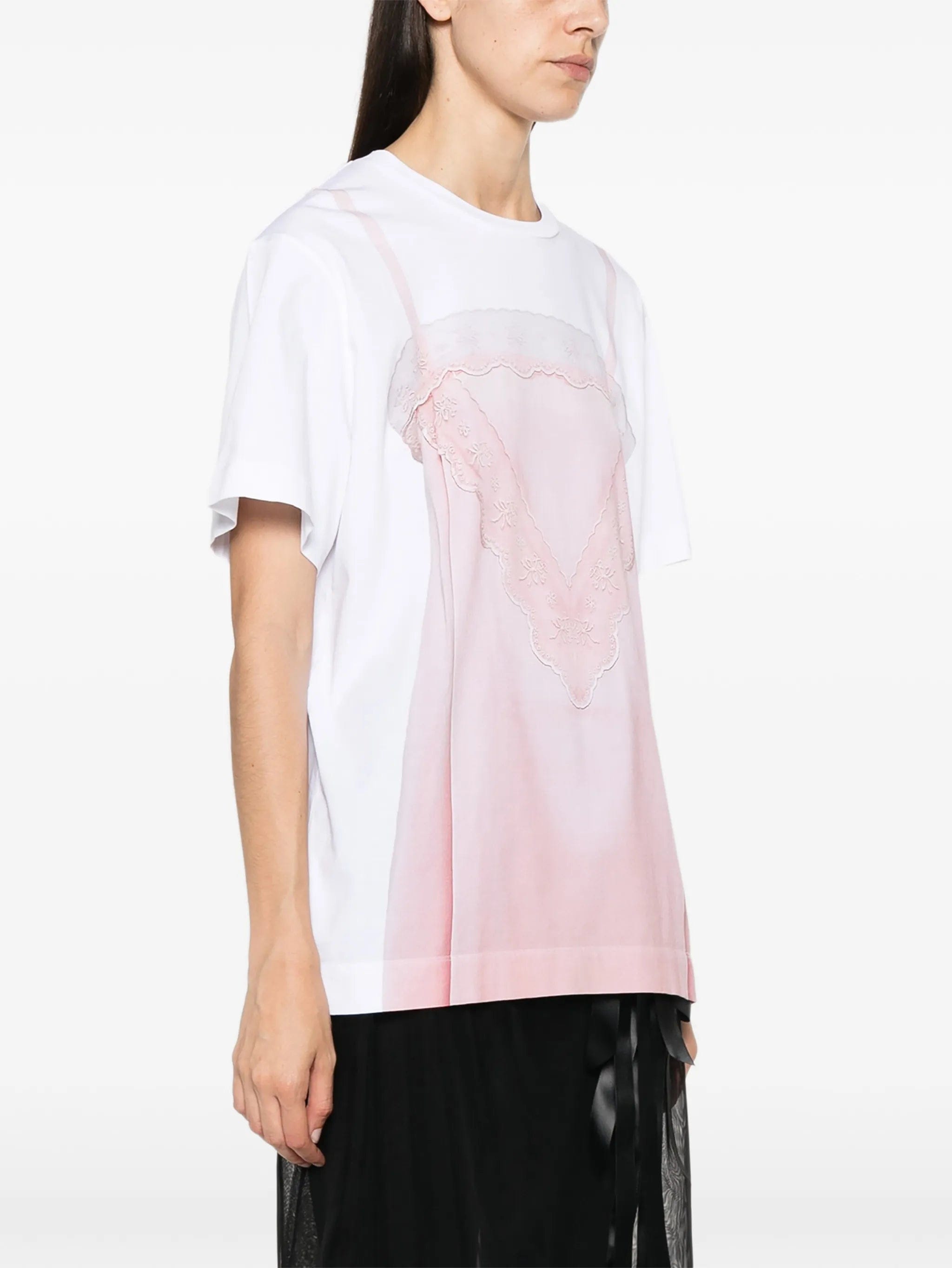 Simone Rocha trompe l'oeil print T - shirt