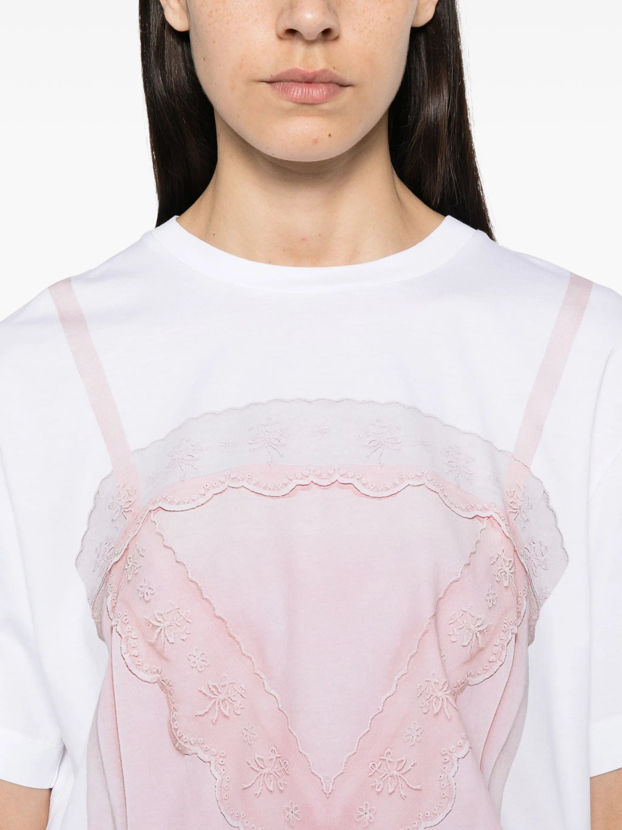 Simone Rocha trompe l'oeil print T - shirt