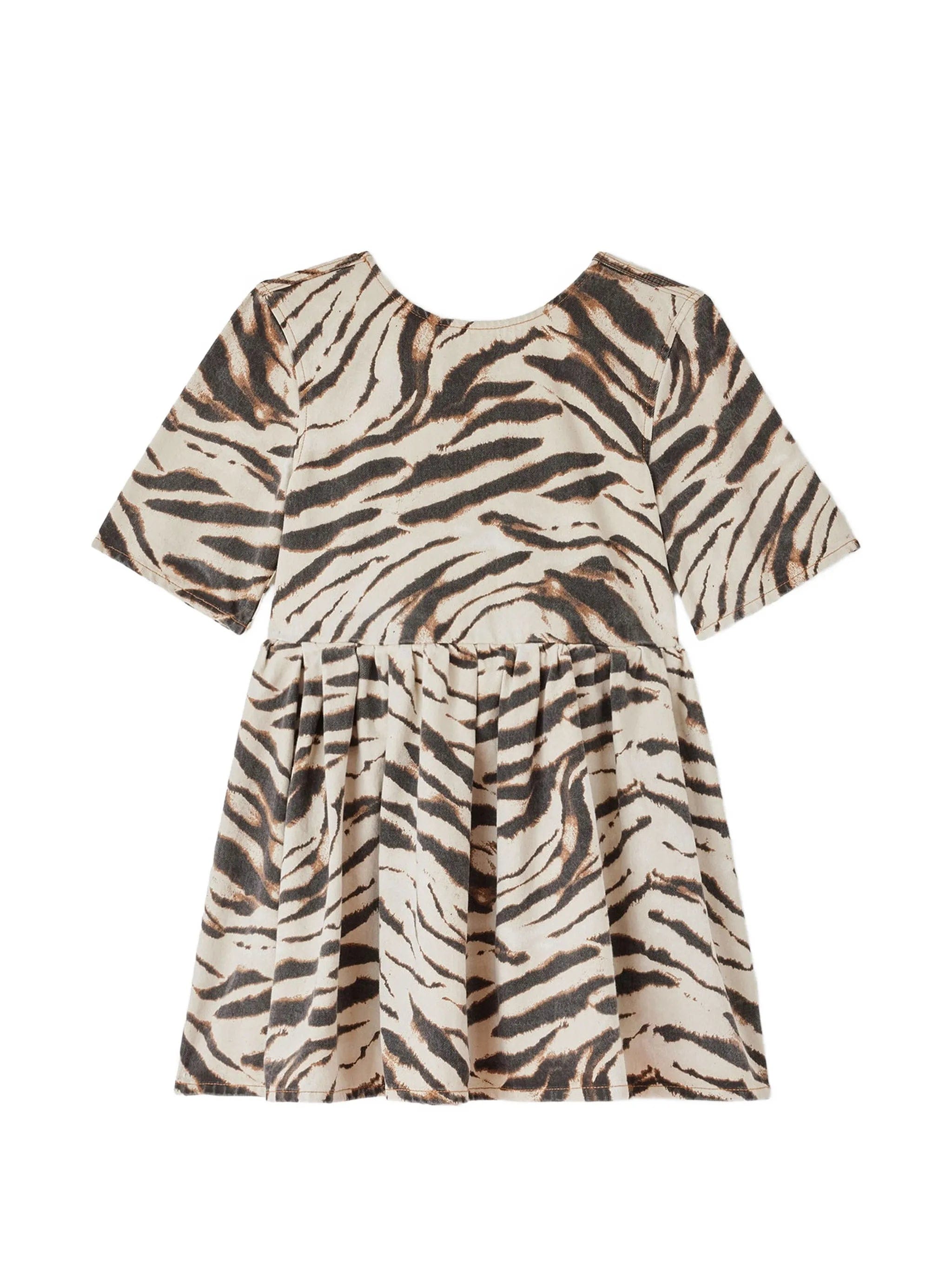 GANNI zebra - print denim dress