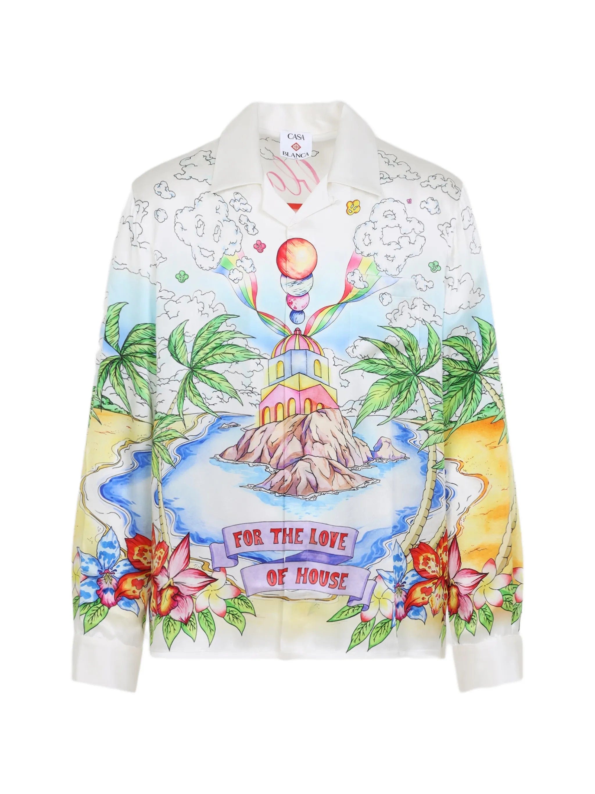 Casablanca printed long - sleeve shirt